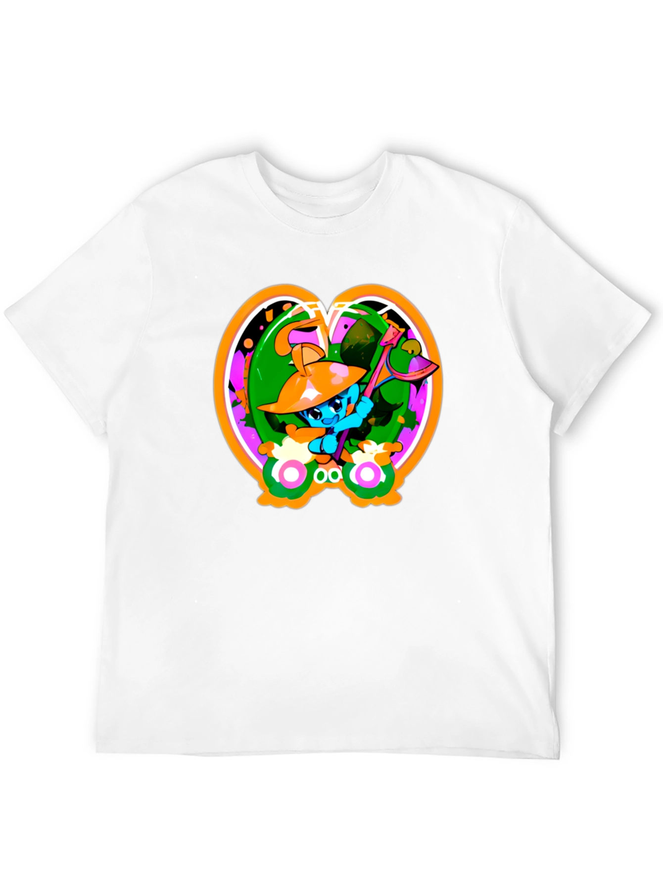 Fun Cartoon Graphic Black T-Shirt