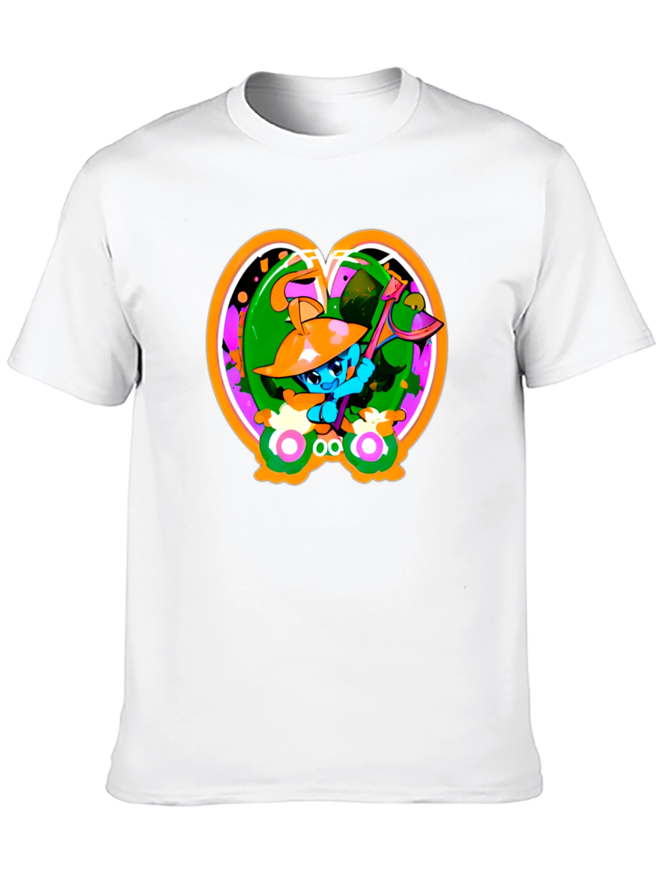 Fun Cartoon Graphic Black T-Shirt