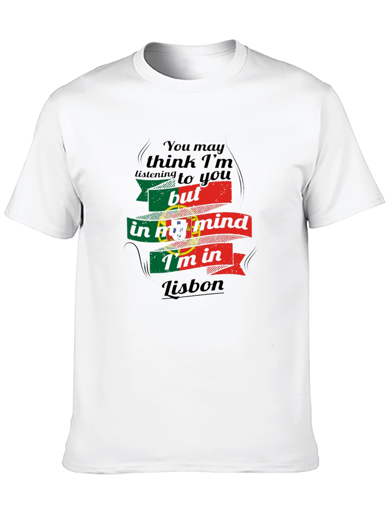 Lisbon Mind T-Shirt - Portugal Flag Design