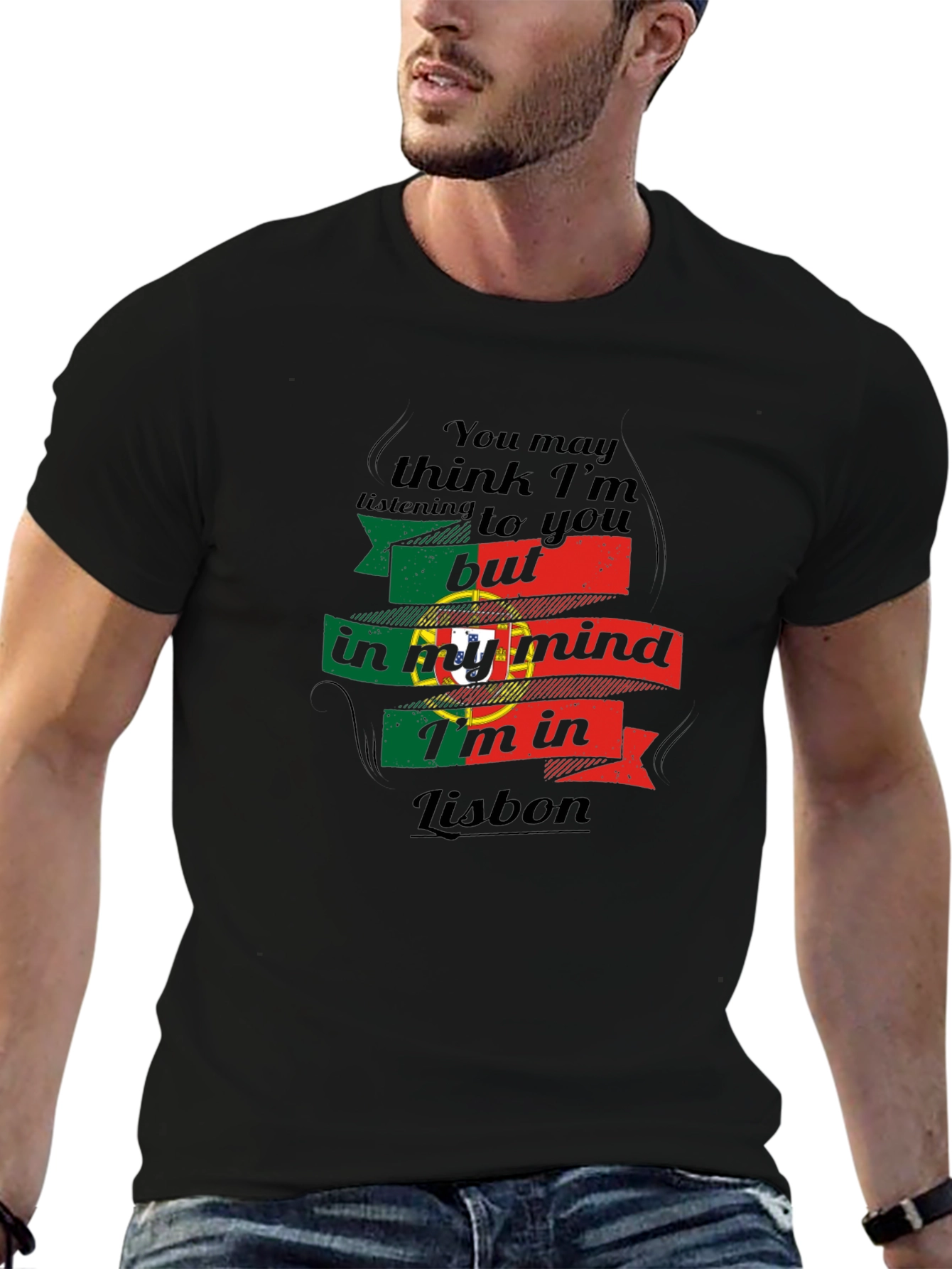 Lisbon Mind T-Shirt - Portugal Flag Design