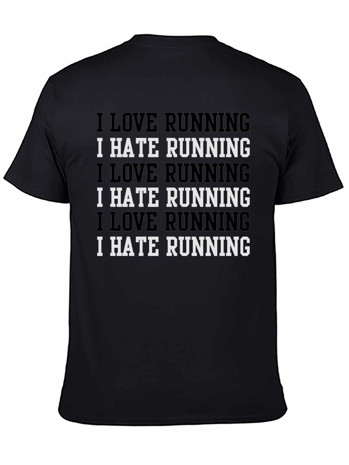 I Love Running/Hate Running Graphic Tee - Black