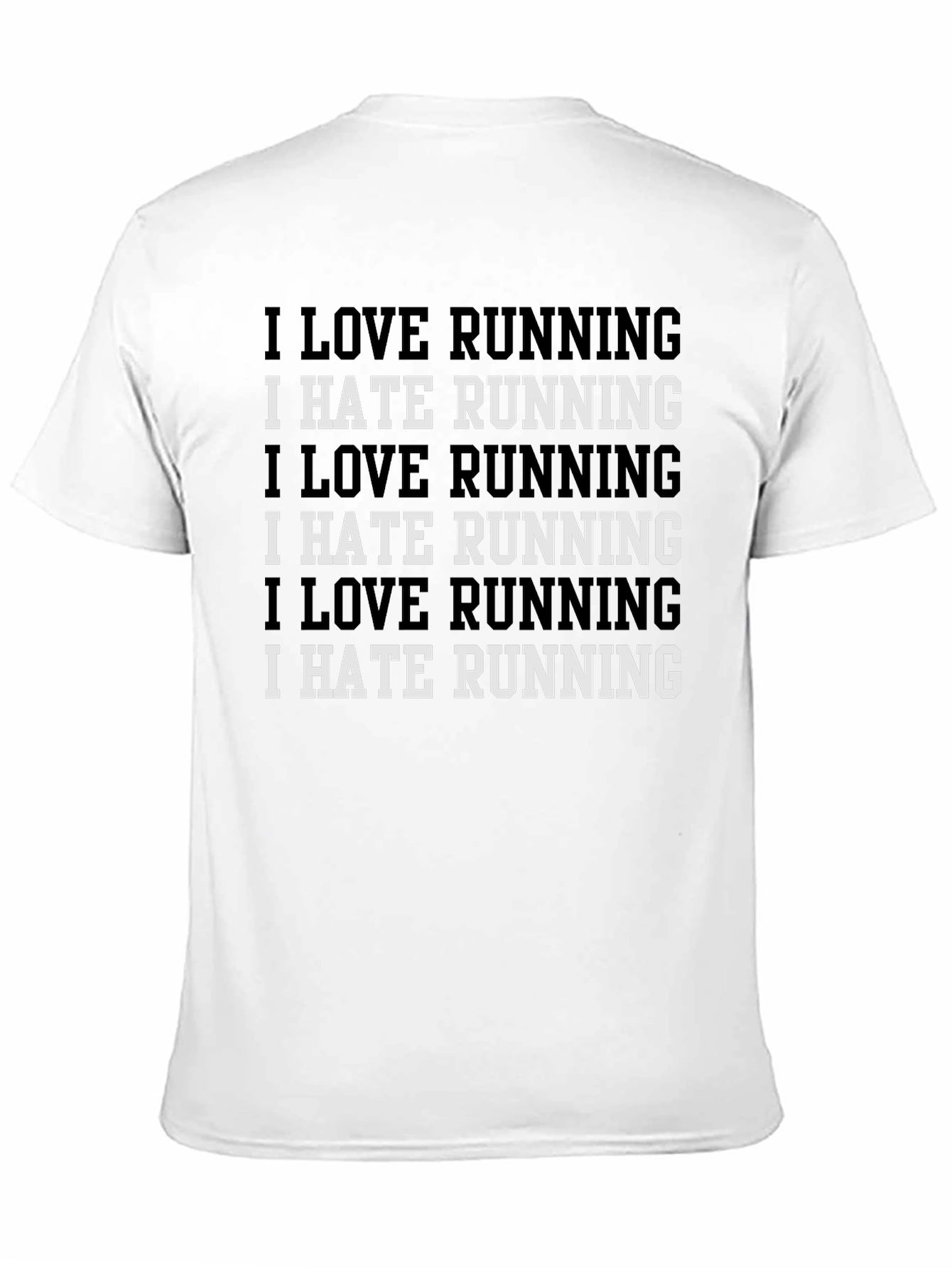 I Love Running/Hate Running Graphic Tee - Black