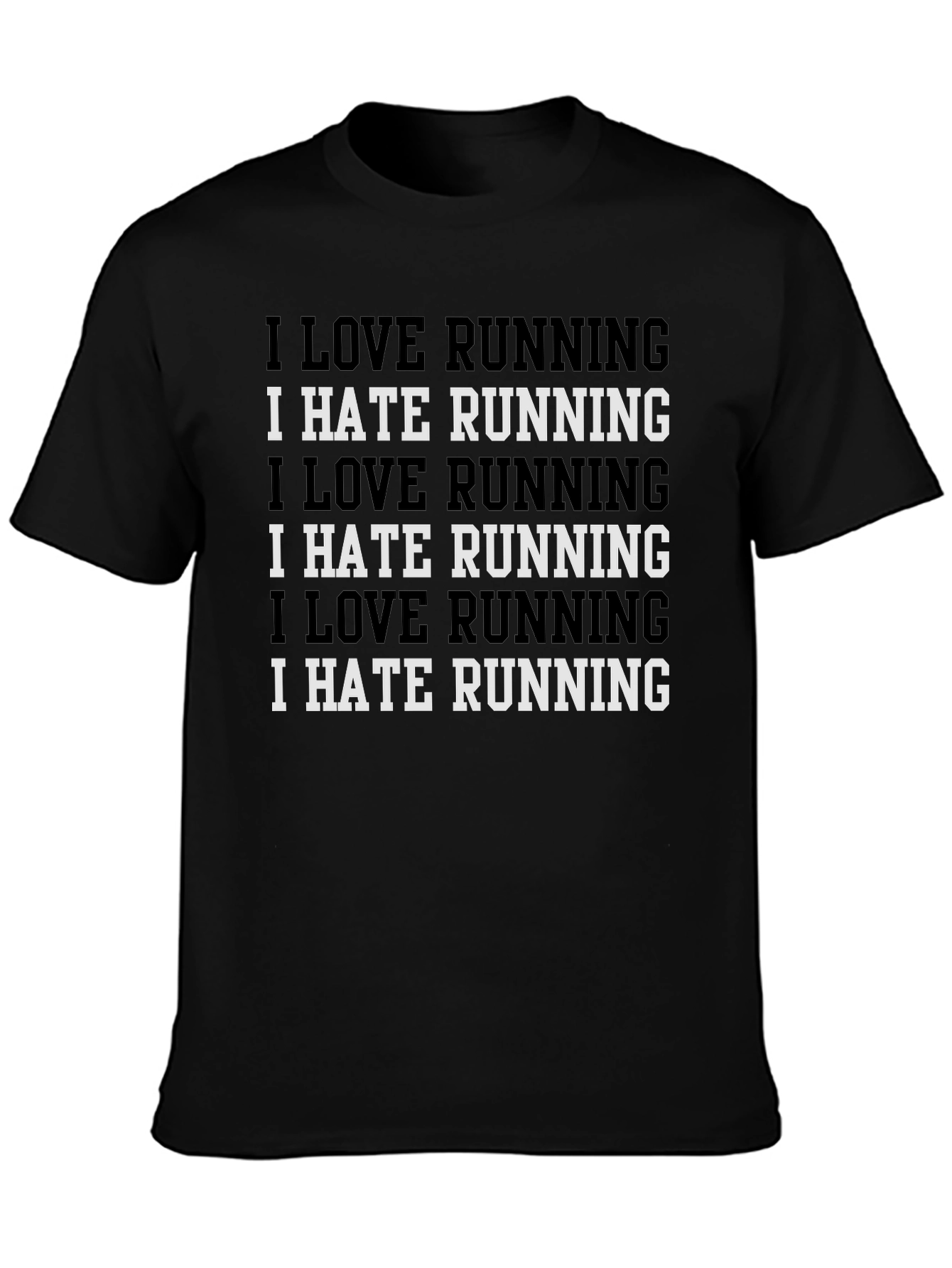 I Love Running/Hate Running Graphic Tee - Black