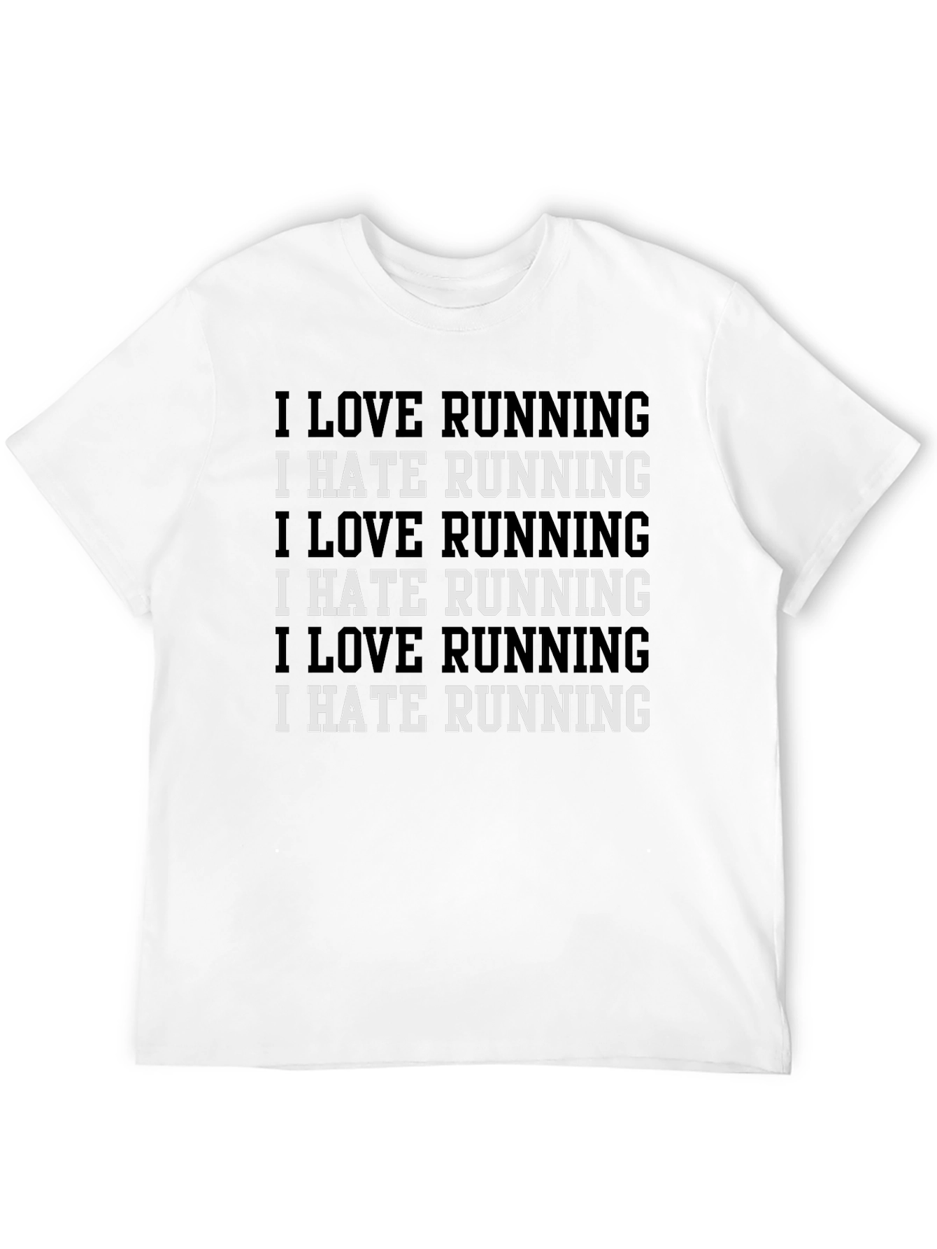 I Love Running/Hate Running Graphic Tee - Black