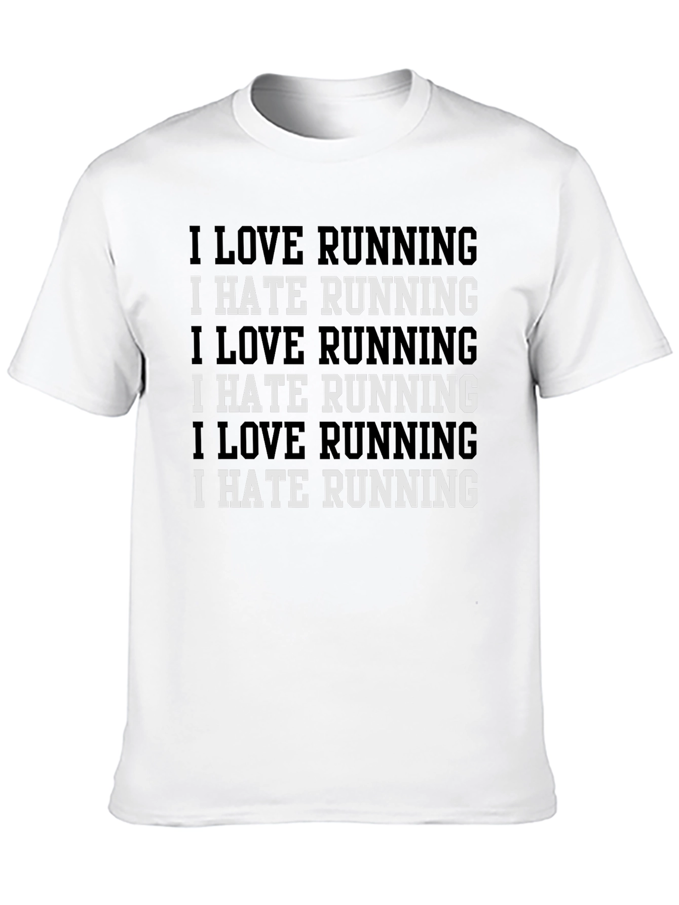 I Love Running/Hate Running Graphic Tee - Black