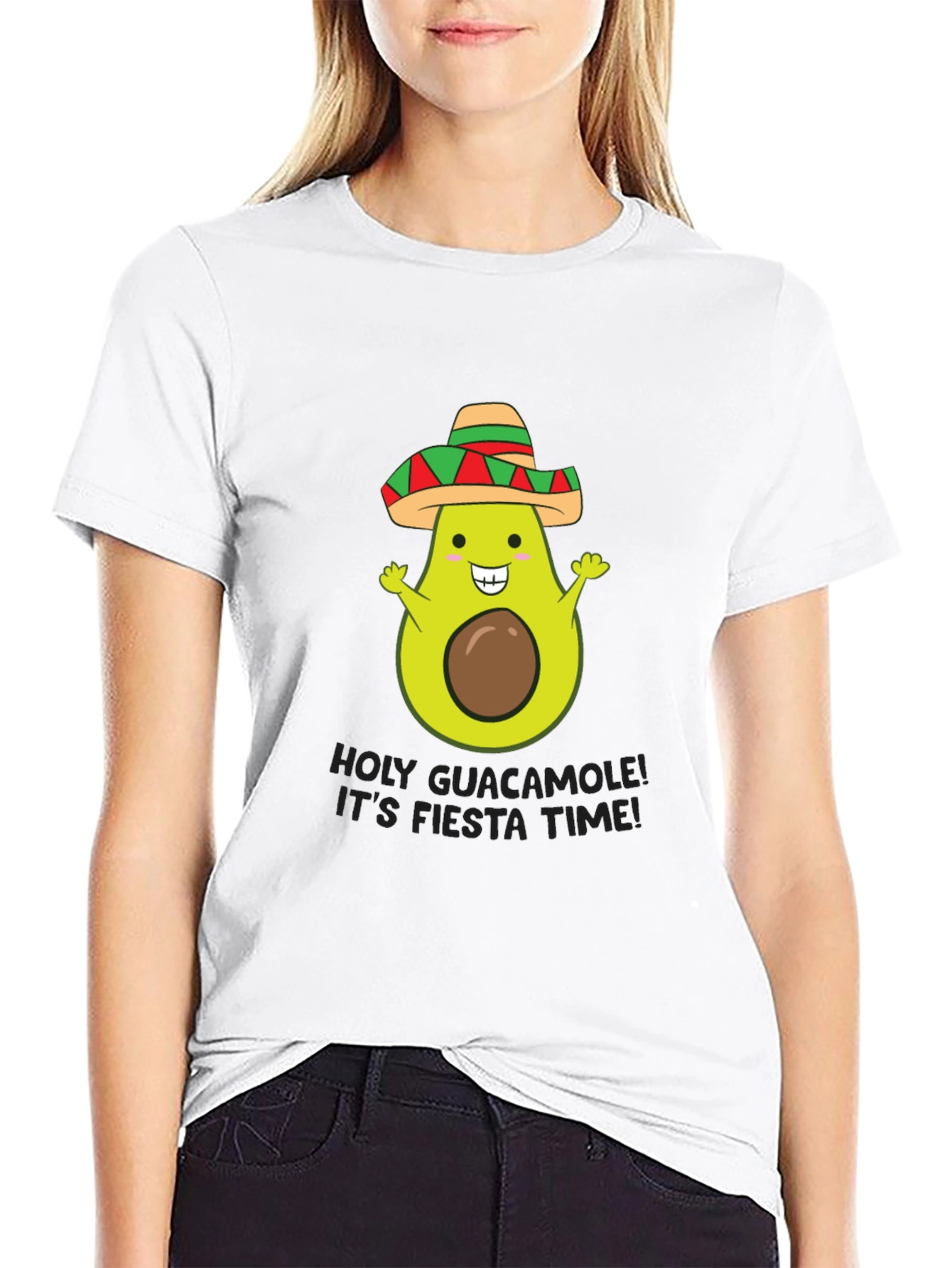 Holy Guacamole Fiesta Time Black T-Shirt