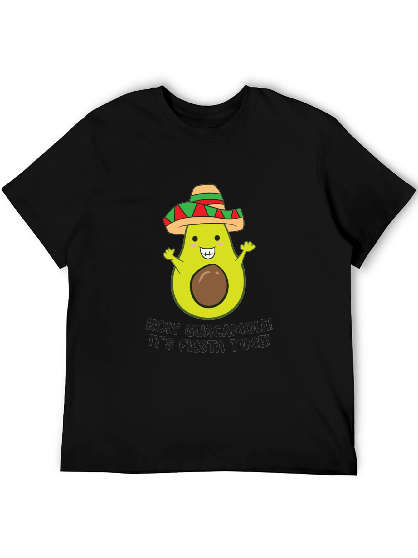 Holy Guacamole Fiesta Time Black T-Shirt