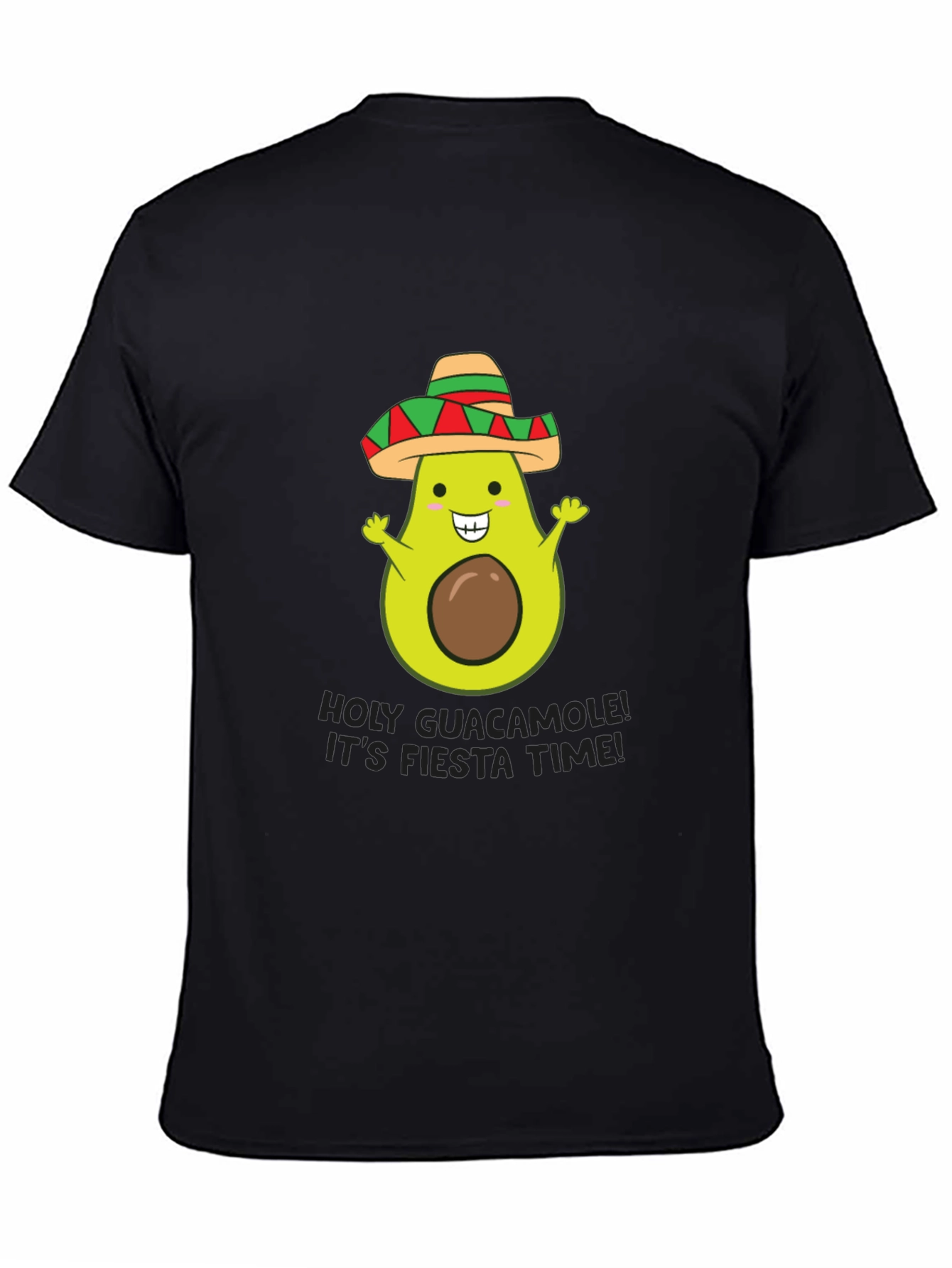 Holy Guacamole Fiesta Time Black T-Shirt