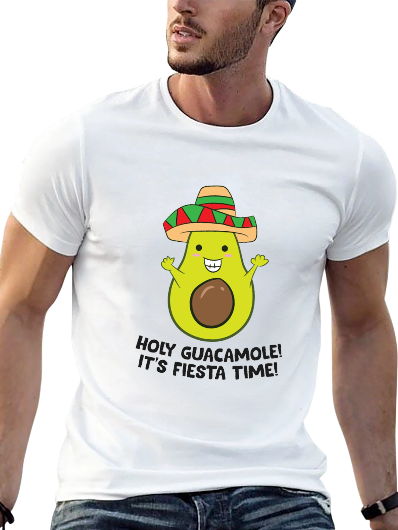 Holy Guacamole Fiesta Time Black T-Shirt