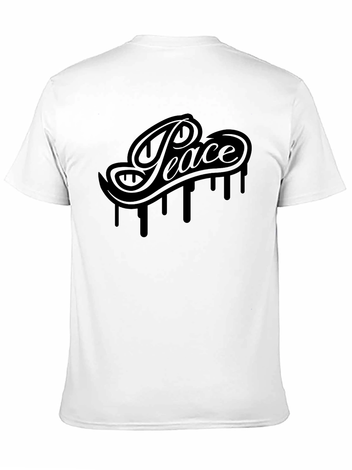 Peace Drip Graphic Tee - Black