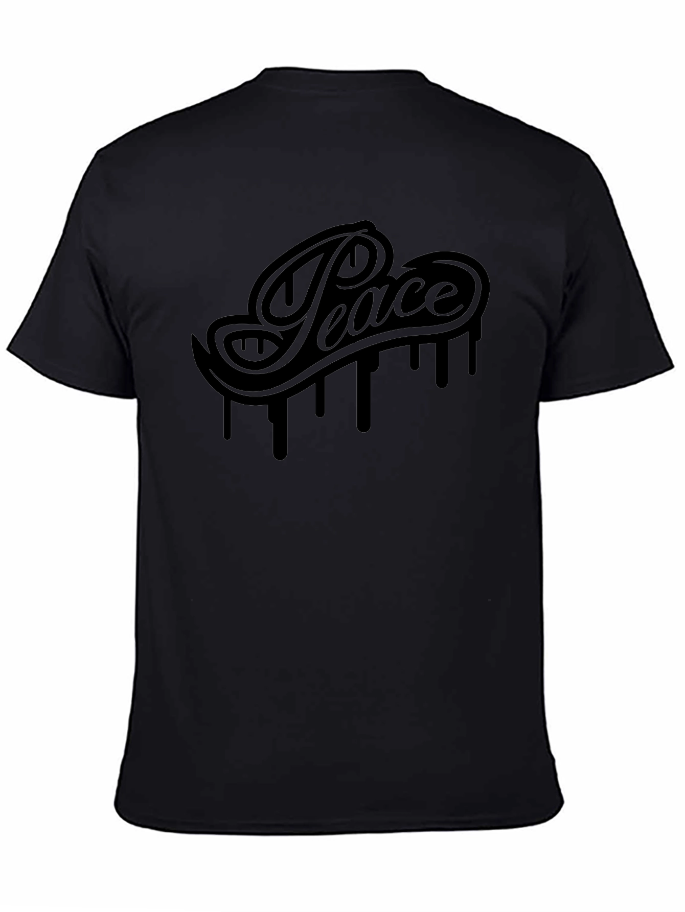 Peace Drip Graphic Tee - Black