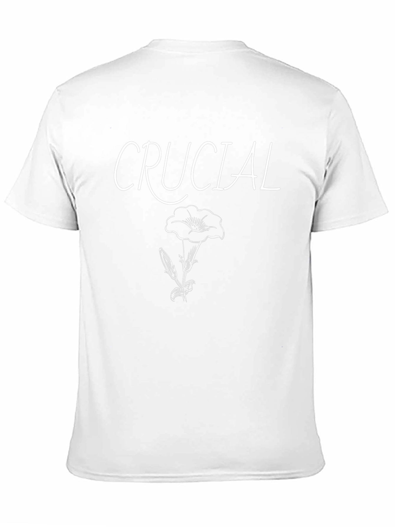 Crucial Flower Graphic Tee - Black Casual T-Shirt
