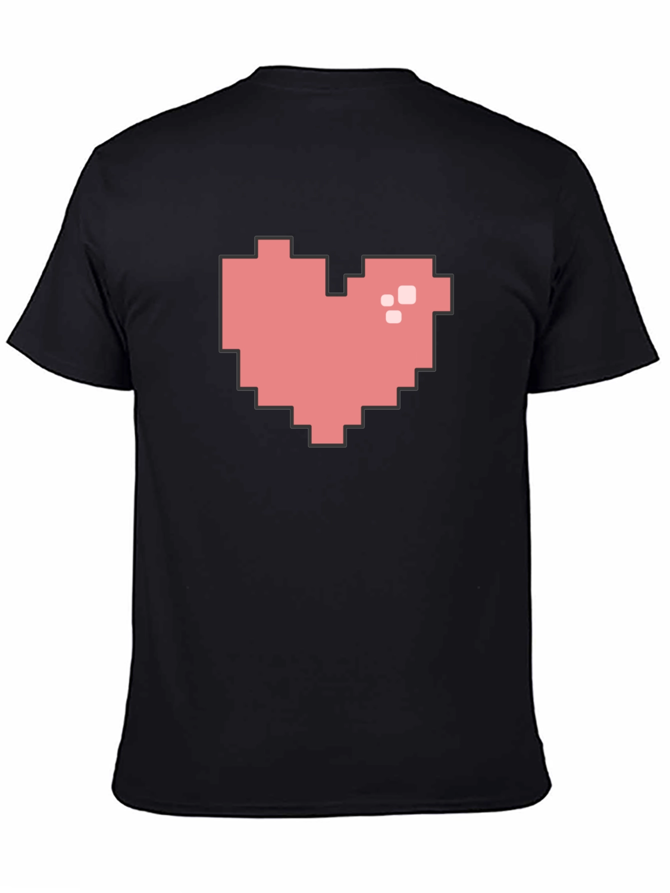 Pixel Heart Black T-Shirt - Gamer Style