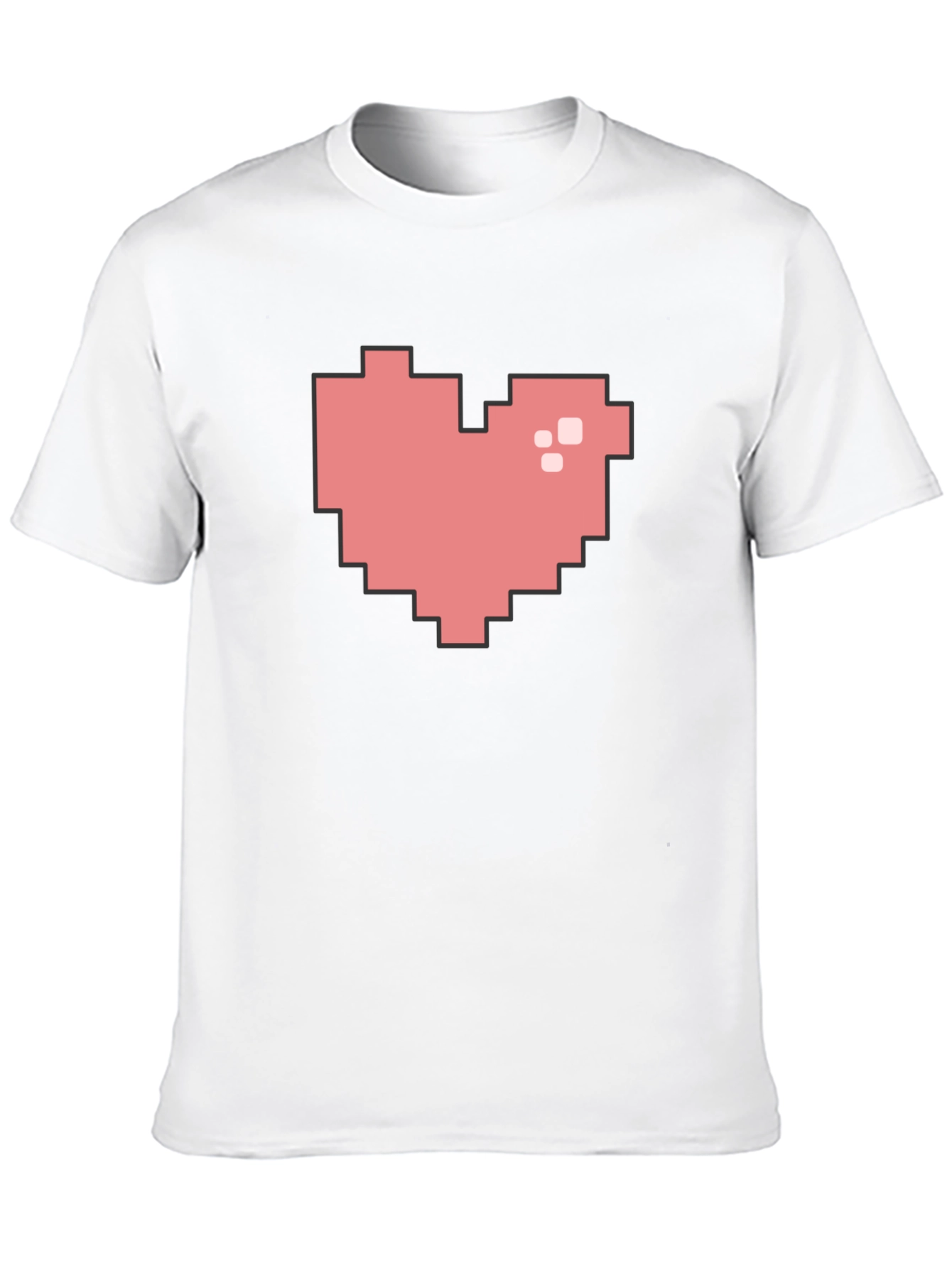 Pixel Heart Black T-Shirt - Gamer Style