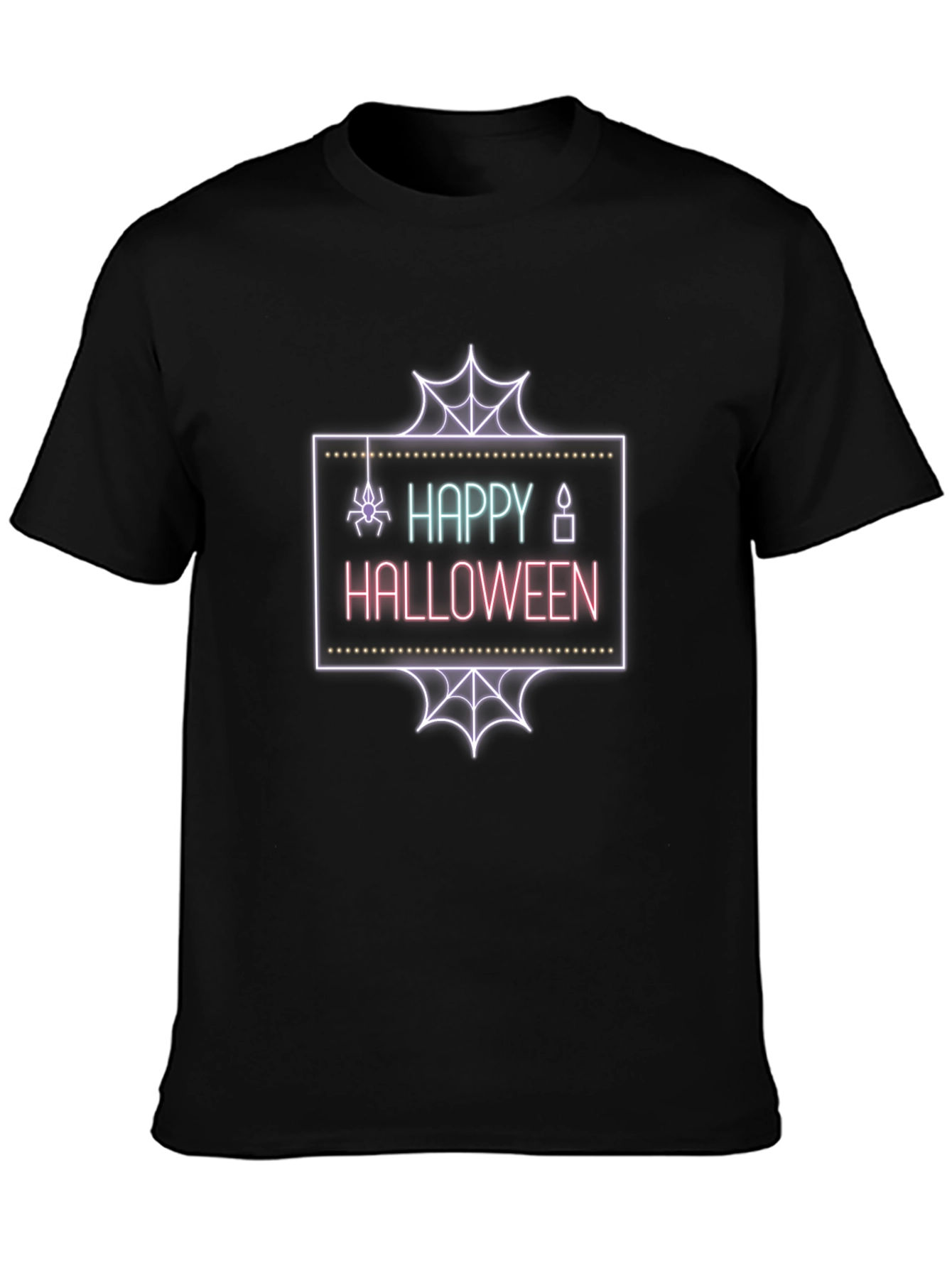 Happy Halloween Neon Graphic T-Shirt