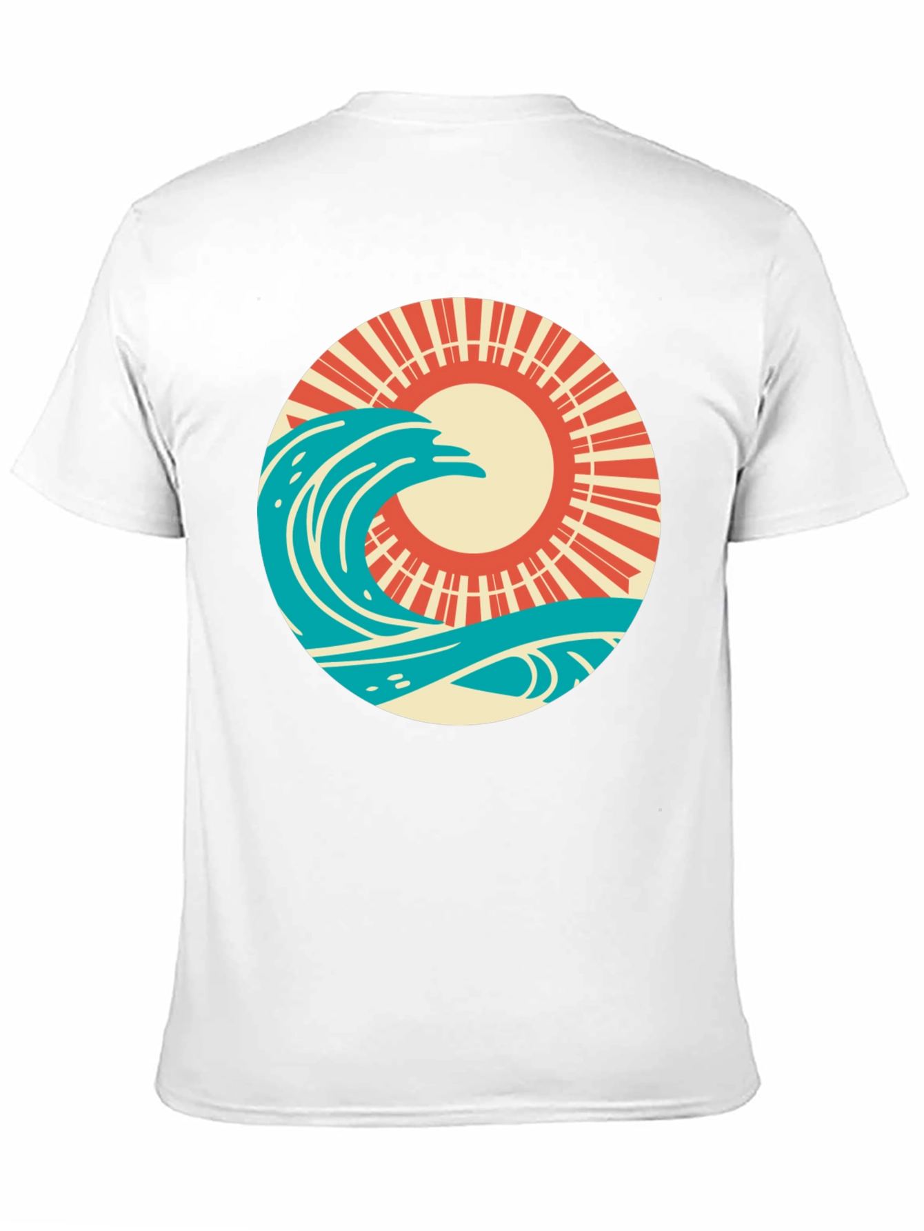 Retro Wave and Sun Graphic T-Shirt