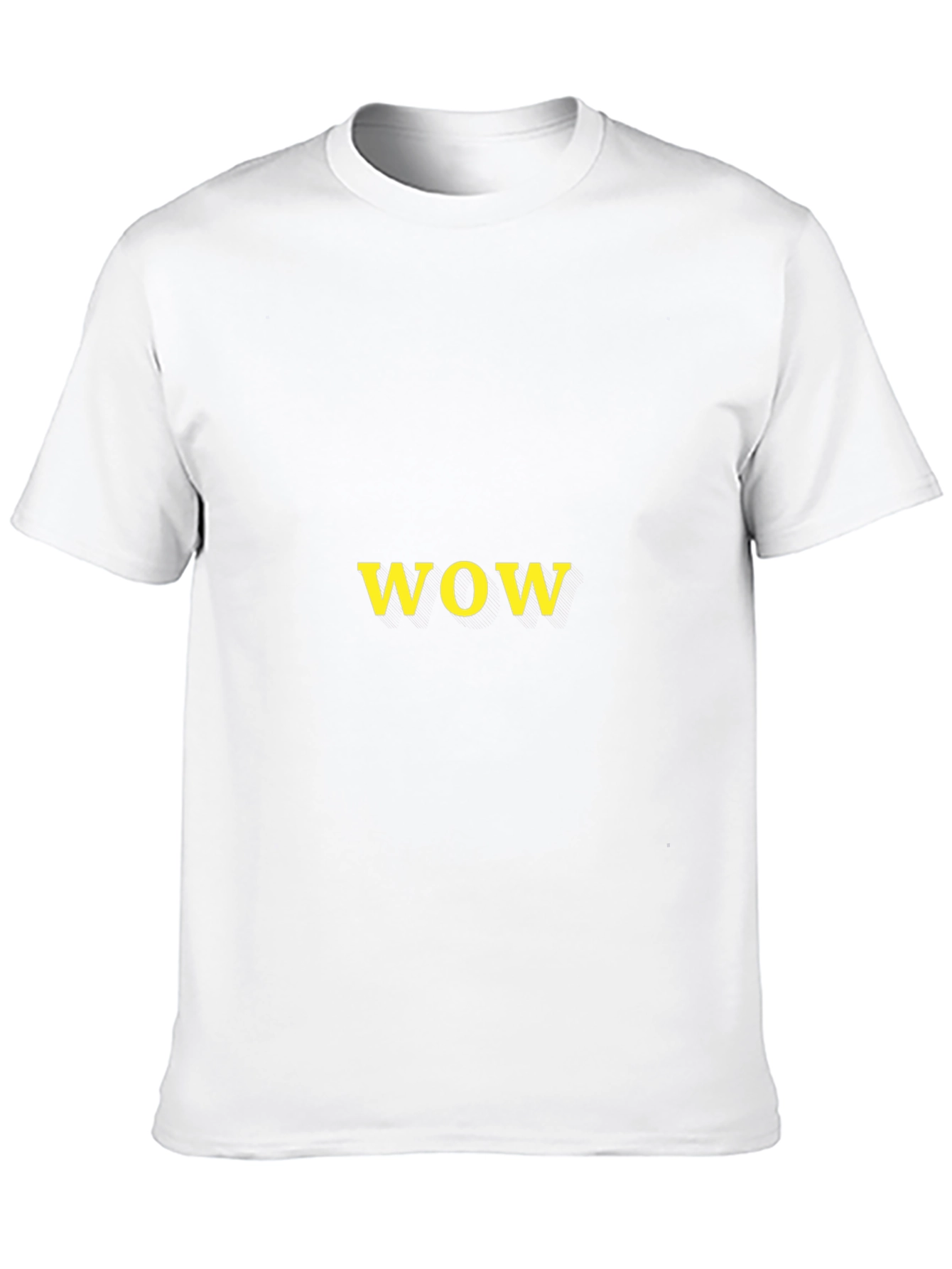 WOW Graphic Tee - Black Casual T-Shirt