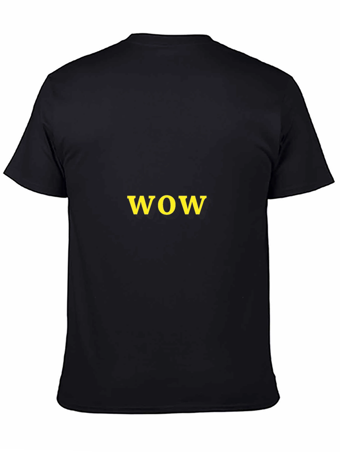 WOW Graphic Tee - Black Casual T-Shirt