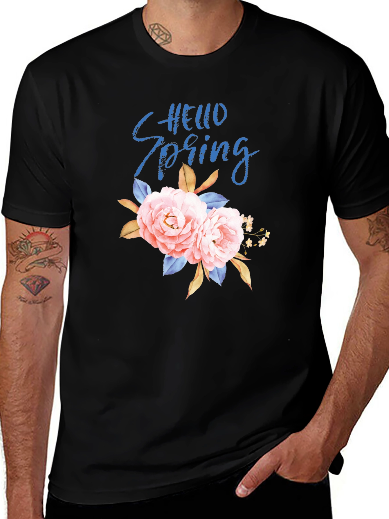 Hello Spring Floral Graphic Tee