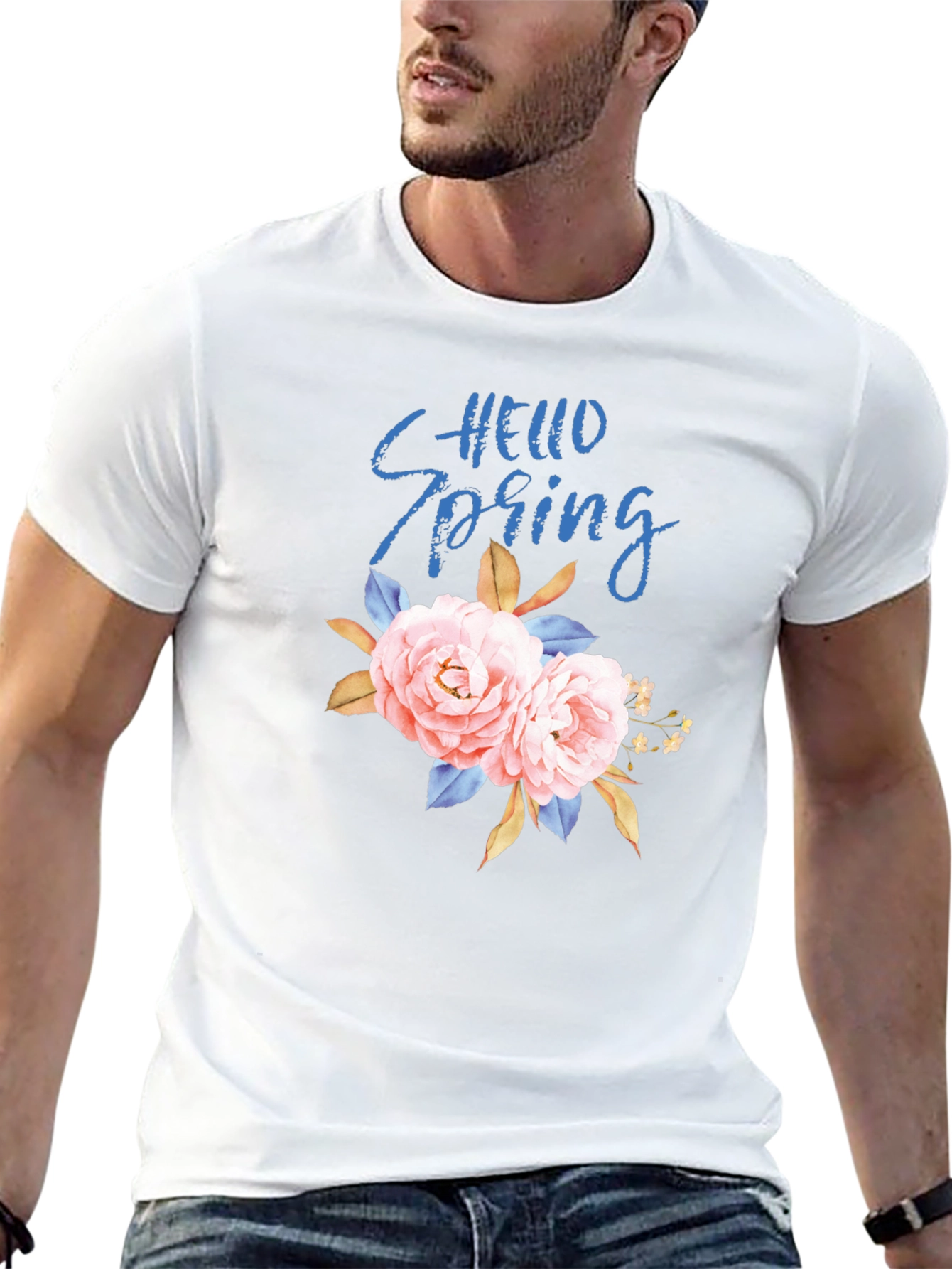 Hello Spring Floral Graphic Tee