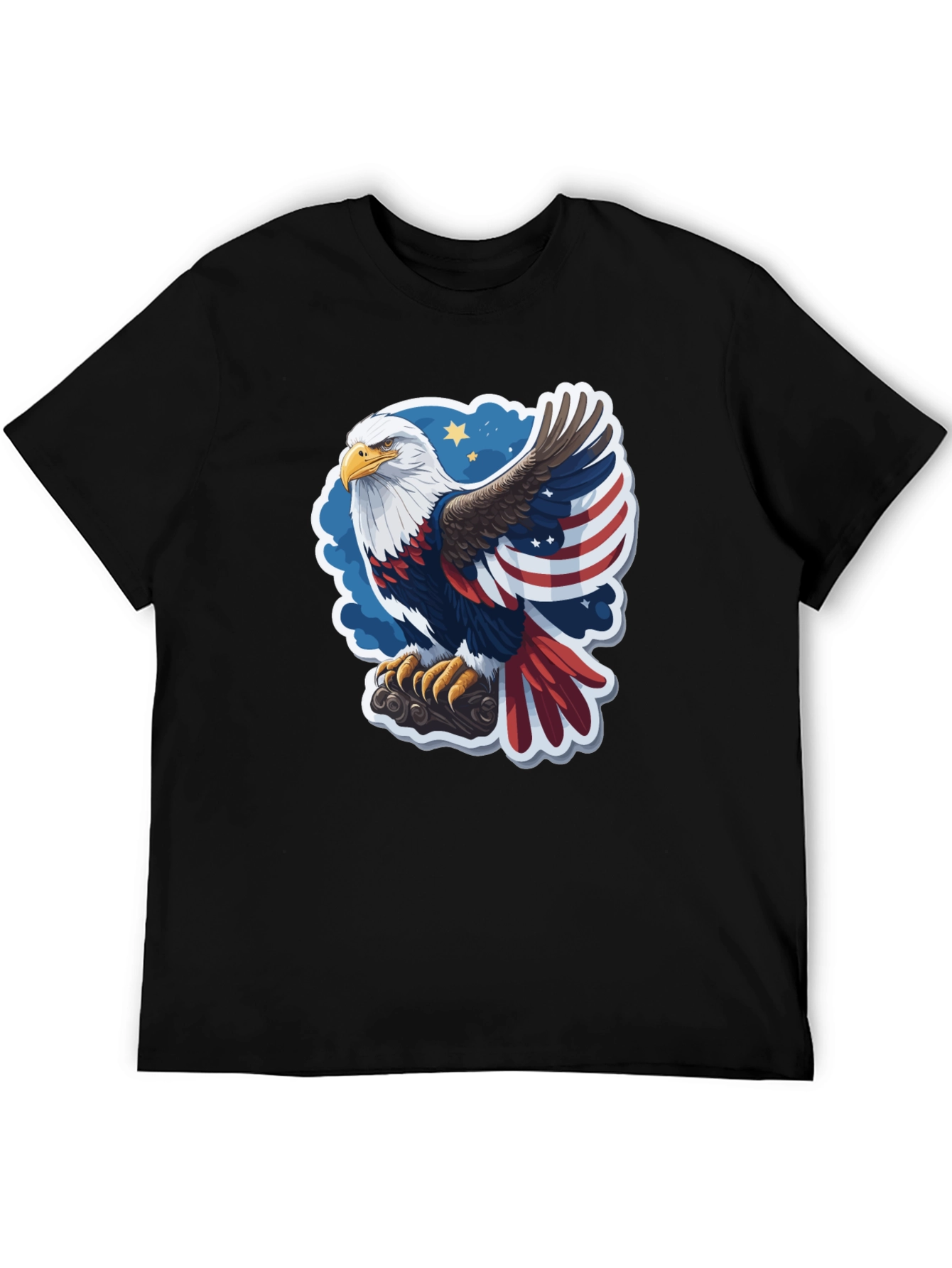 Patriotic Eagle Graphic Tee - USA Pride!
