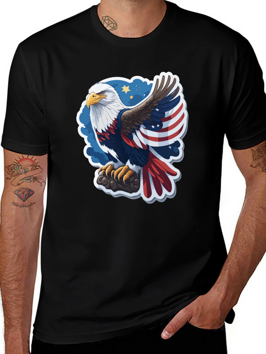 Patriotic Eagle Graphic Tee - USA Pride!