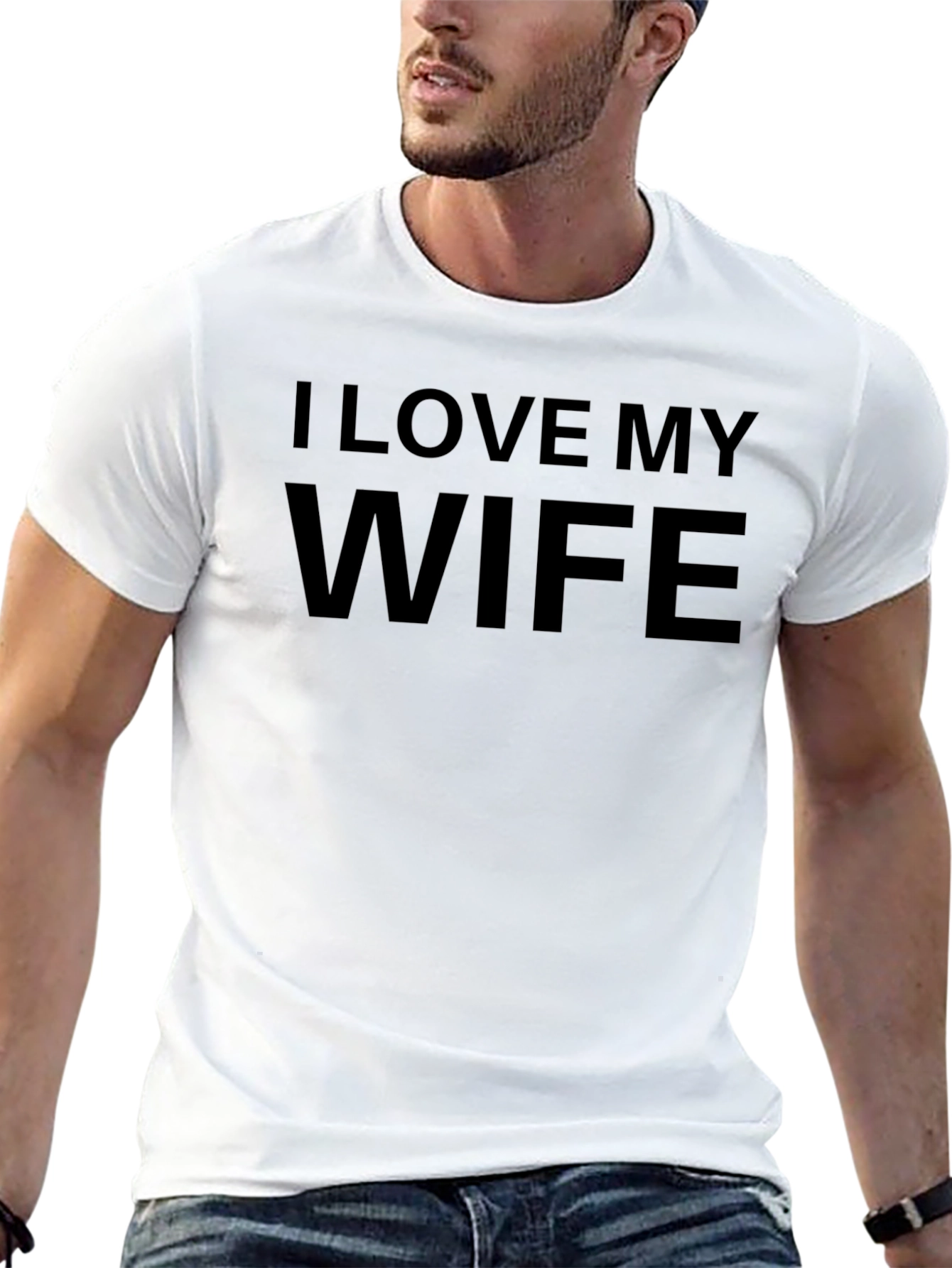 I Love My Wife Black Graphic Tee