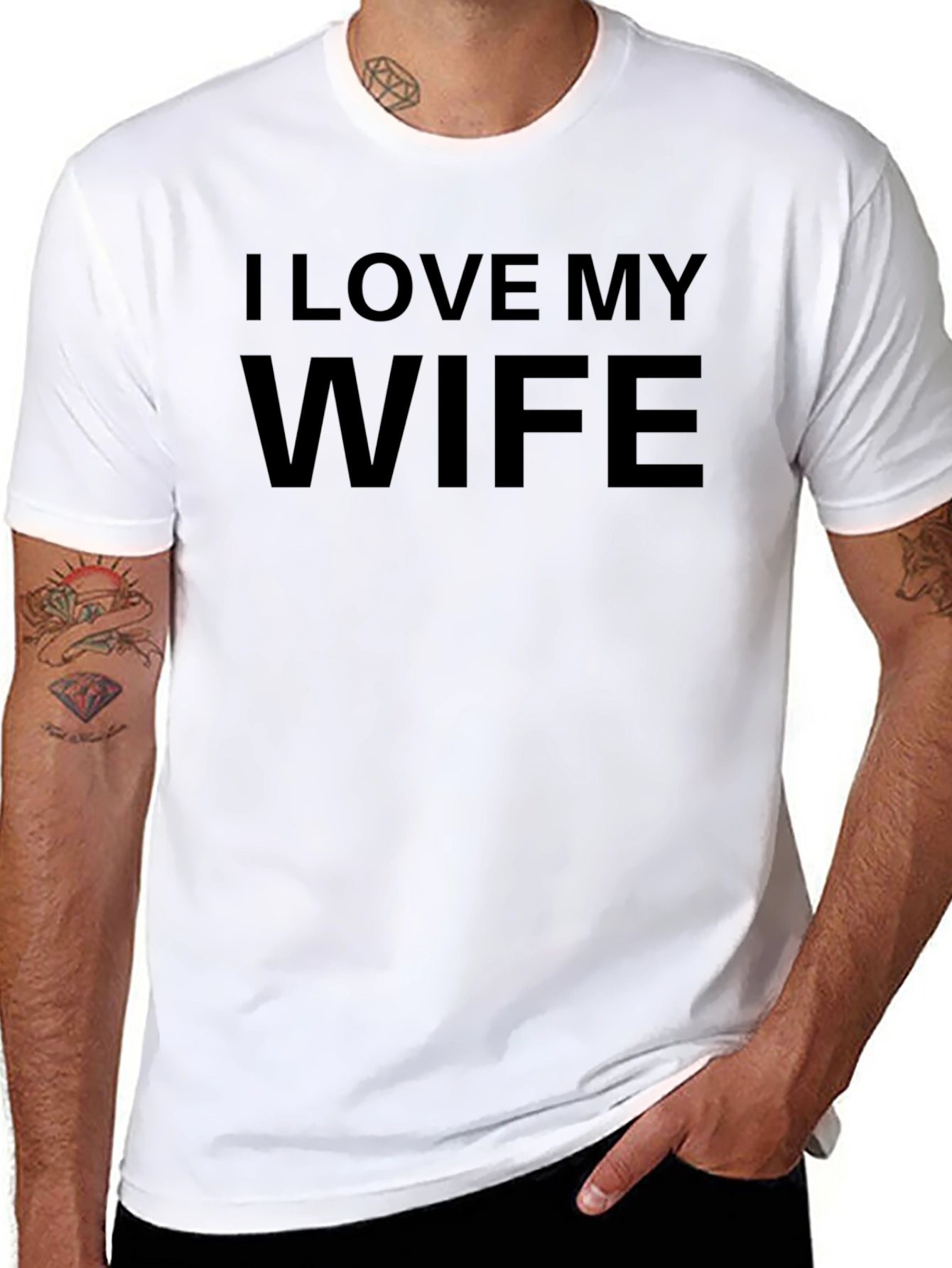 I Love My Wife Black Graphic Tee