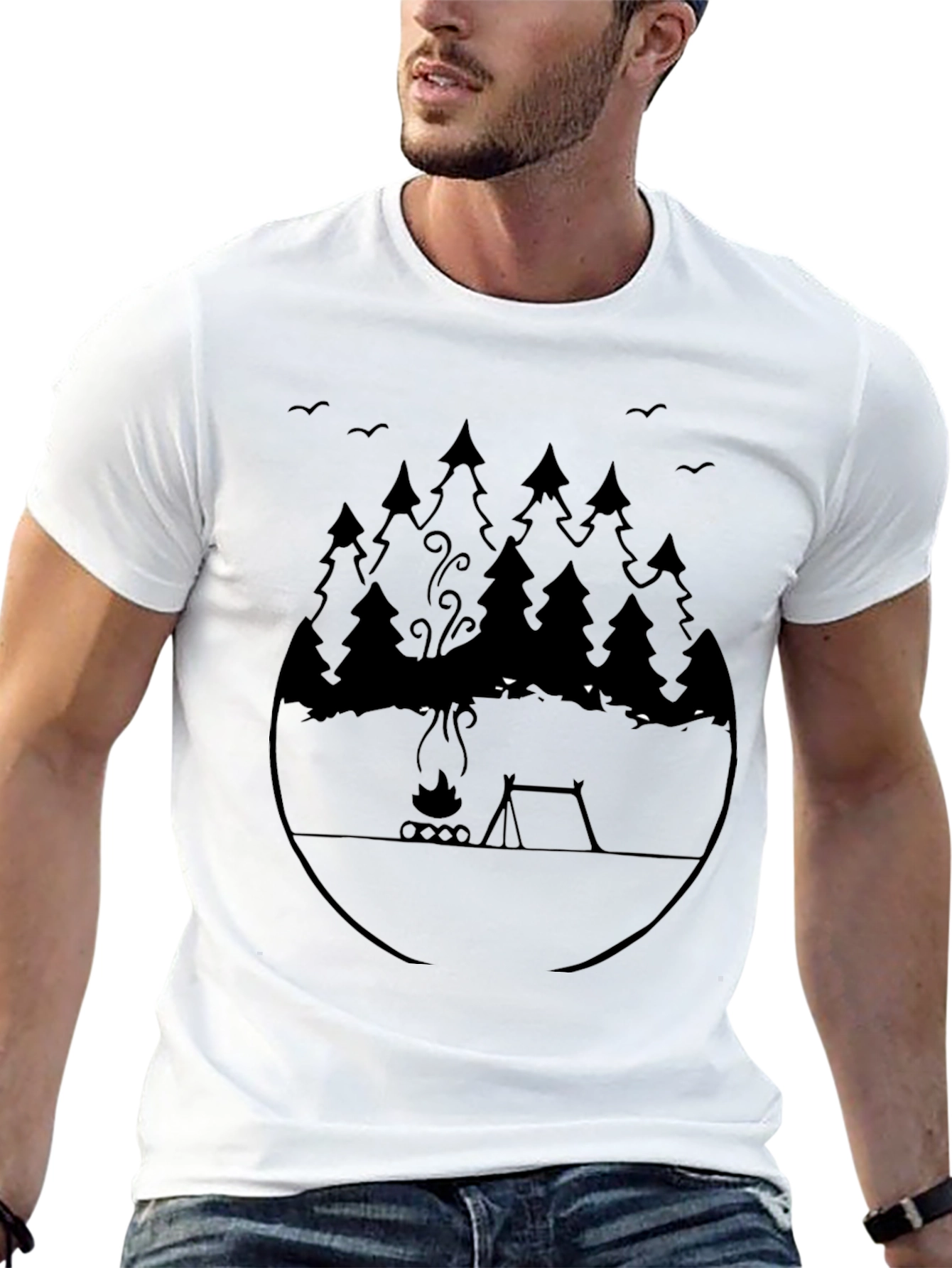 Nature Camping T-Shirt - Adventure Awaits!