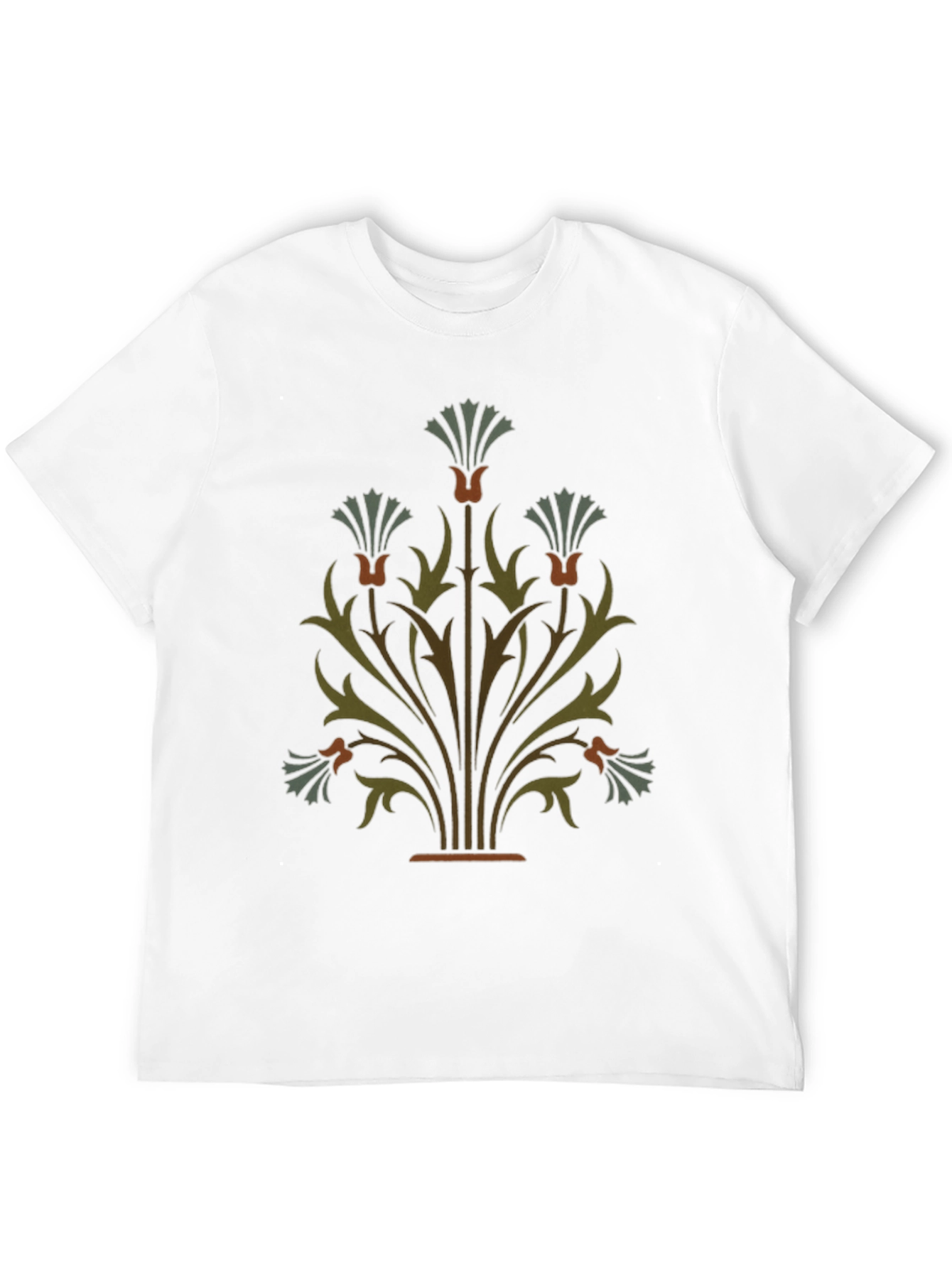 Elegant Floral Graphic Black T-Shirt