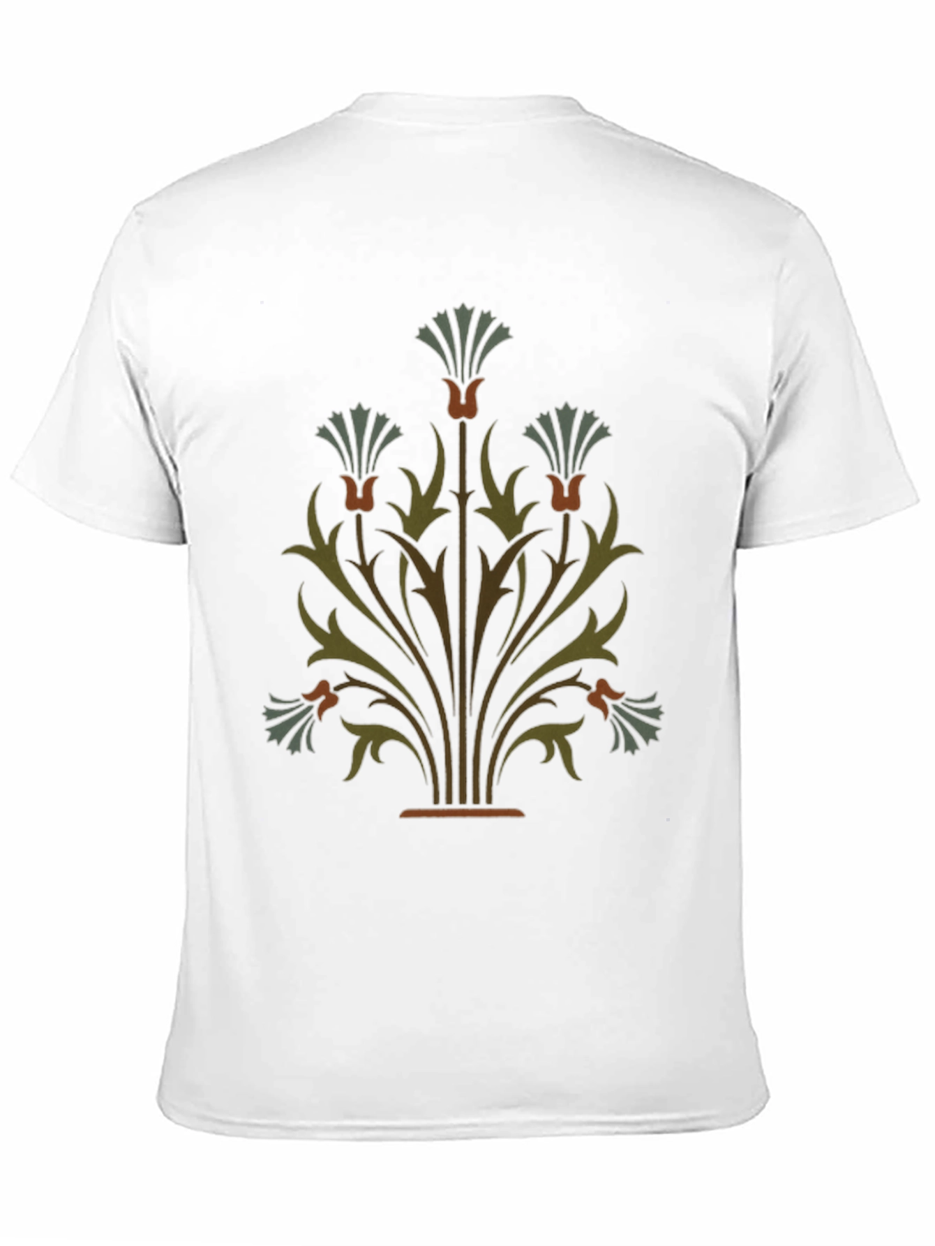 Elegant Floral Graphic Black T-Shirt