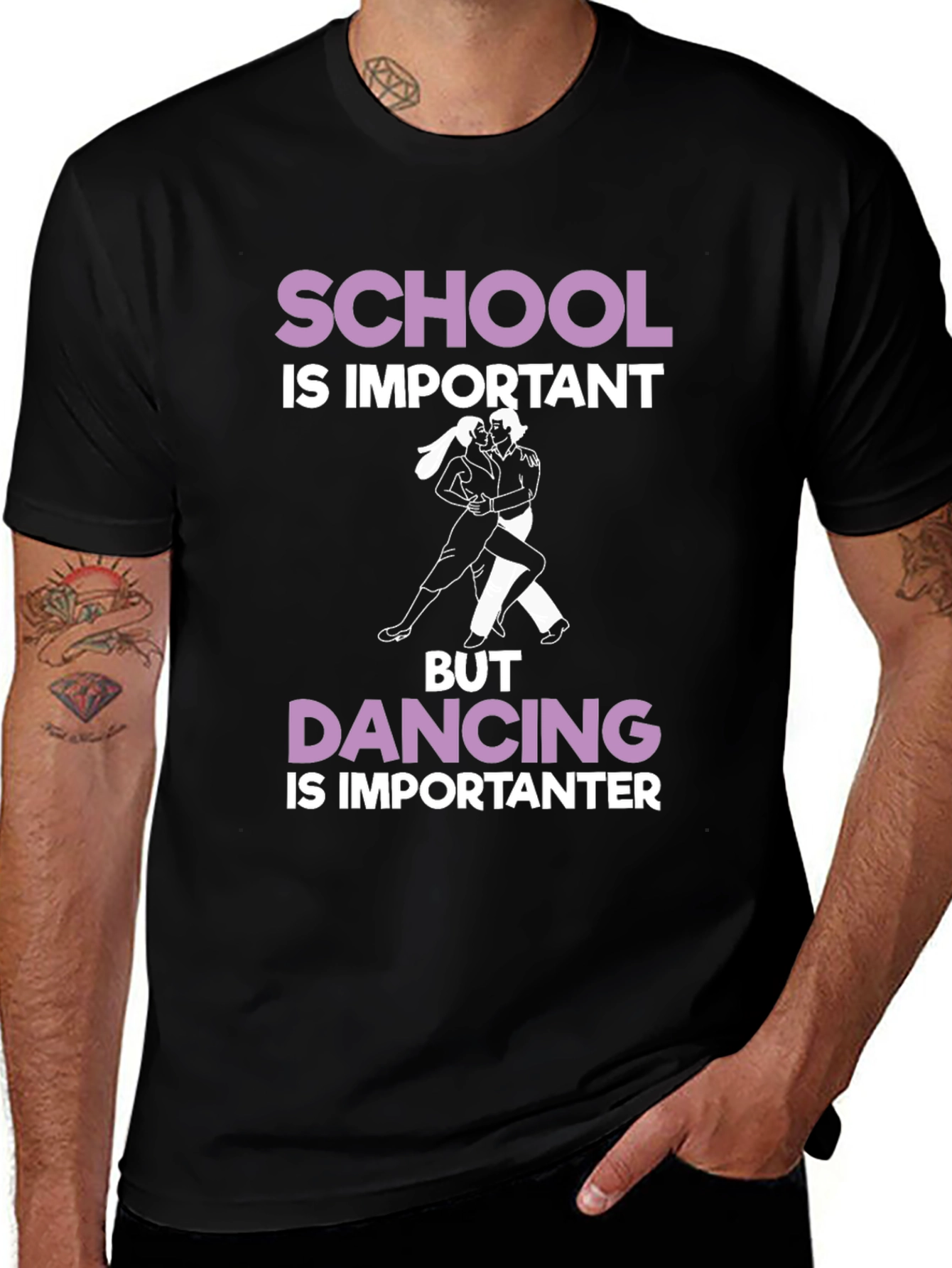 School vs. Dancing Graphic Tee