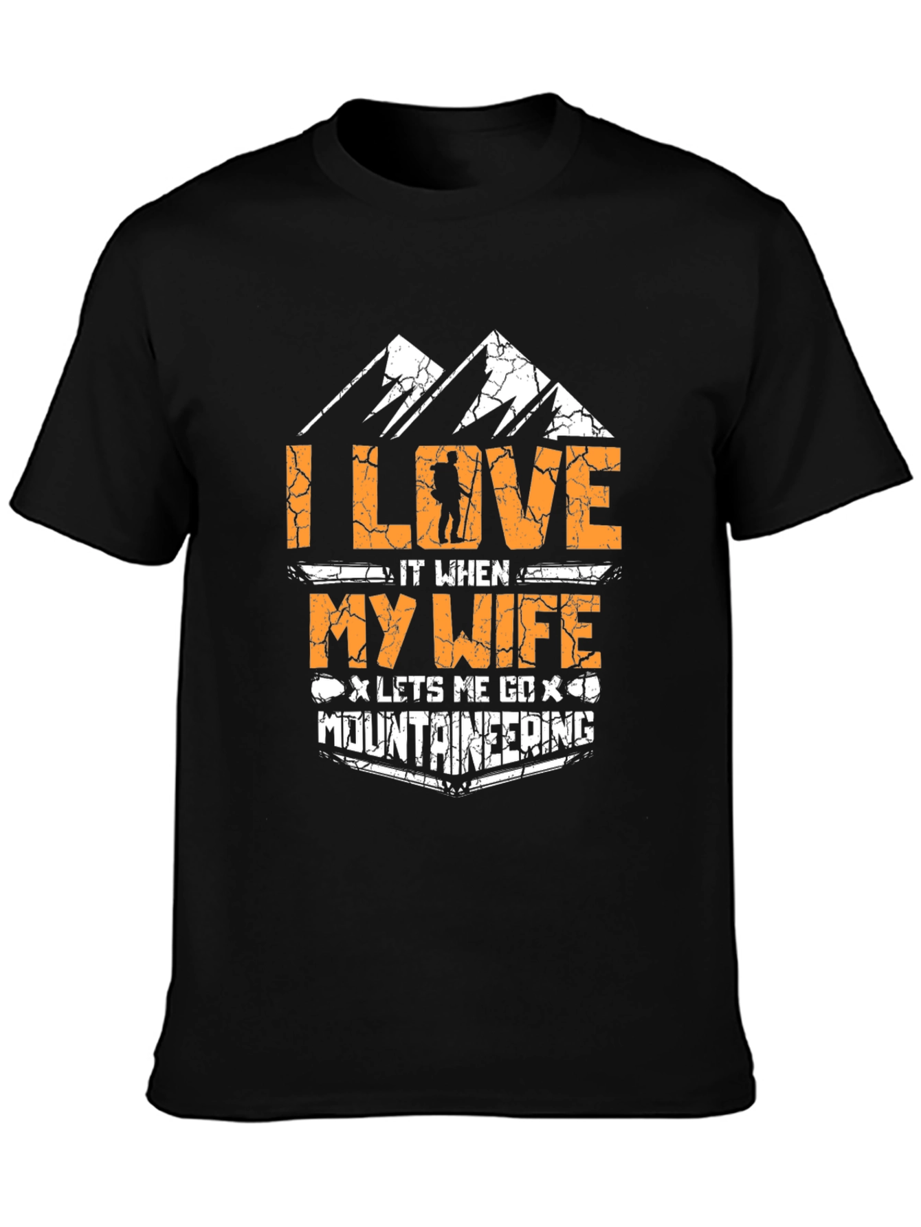 I Love My Wife Mountaineering Black T-Shirt