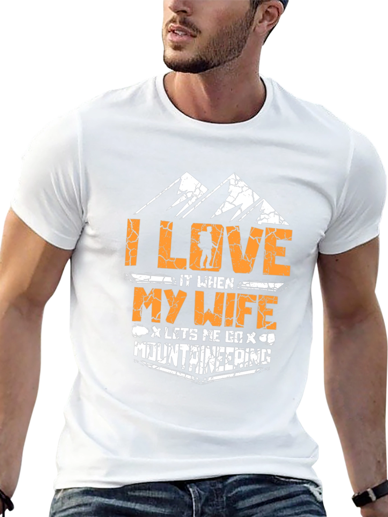 I Love My Wife Mountaineering Black T-Shirt