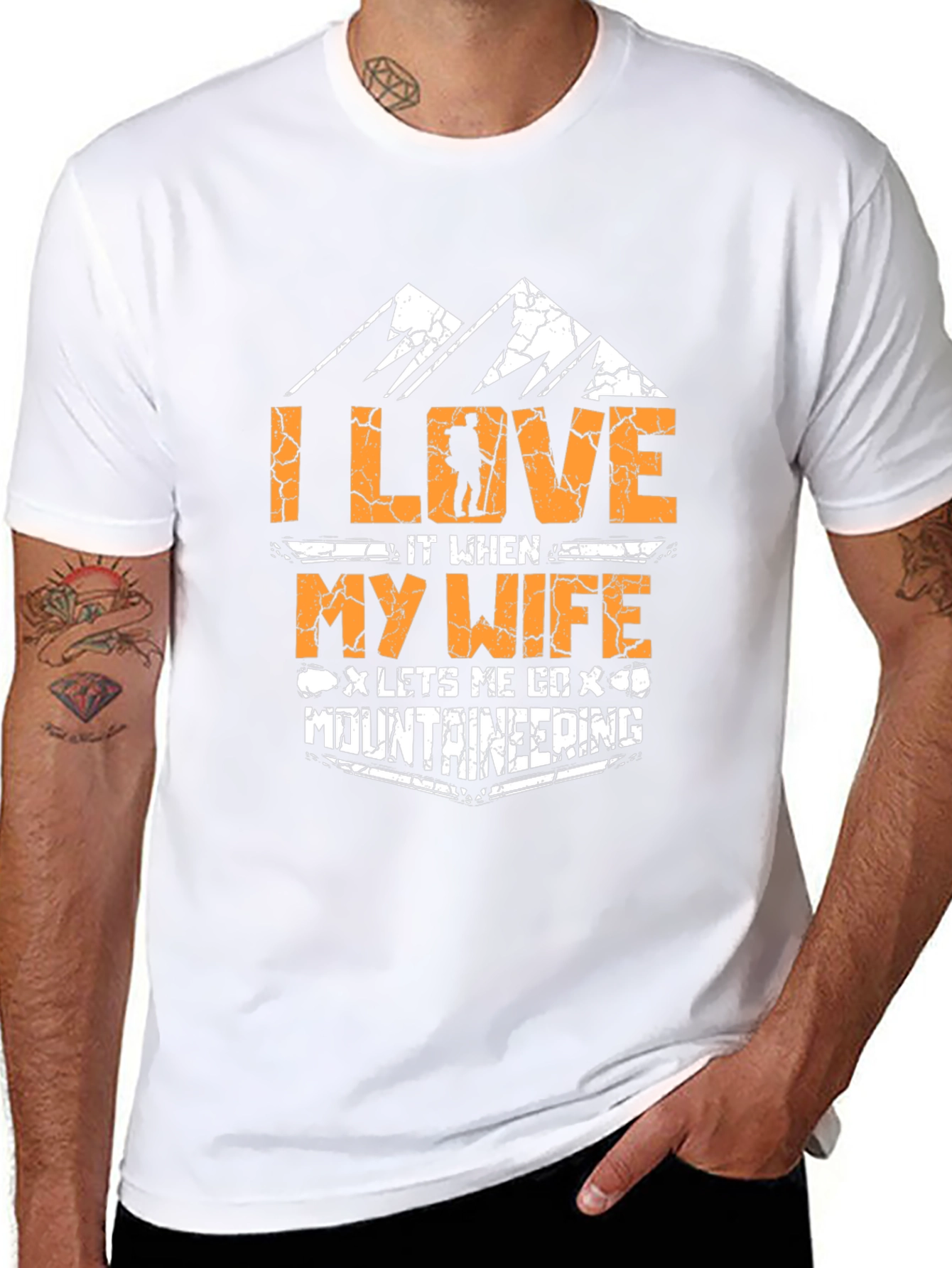 I Love My Wife Mountaineering Black T-Shirt