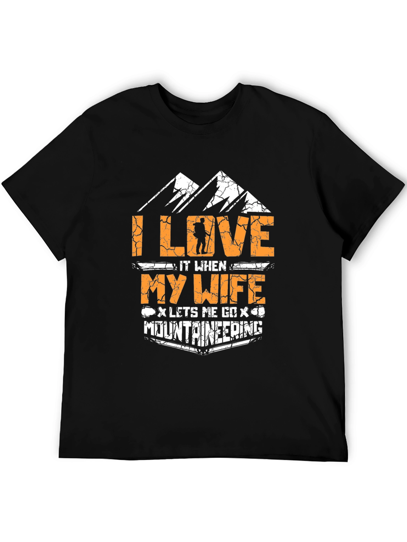 I Love My Wife Mountaineering Black T-Shirt