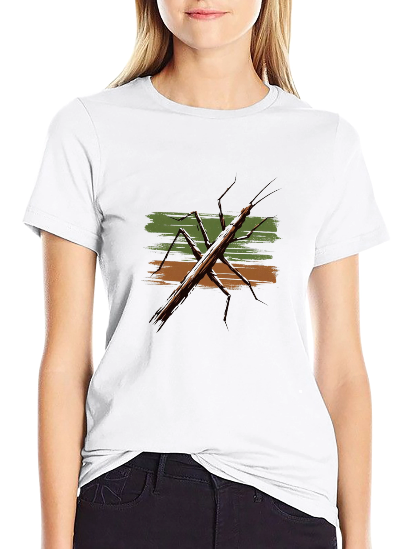 Stick Bug Graphic Tee - Novelty Insect T-Shirt