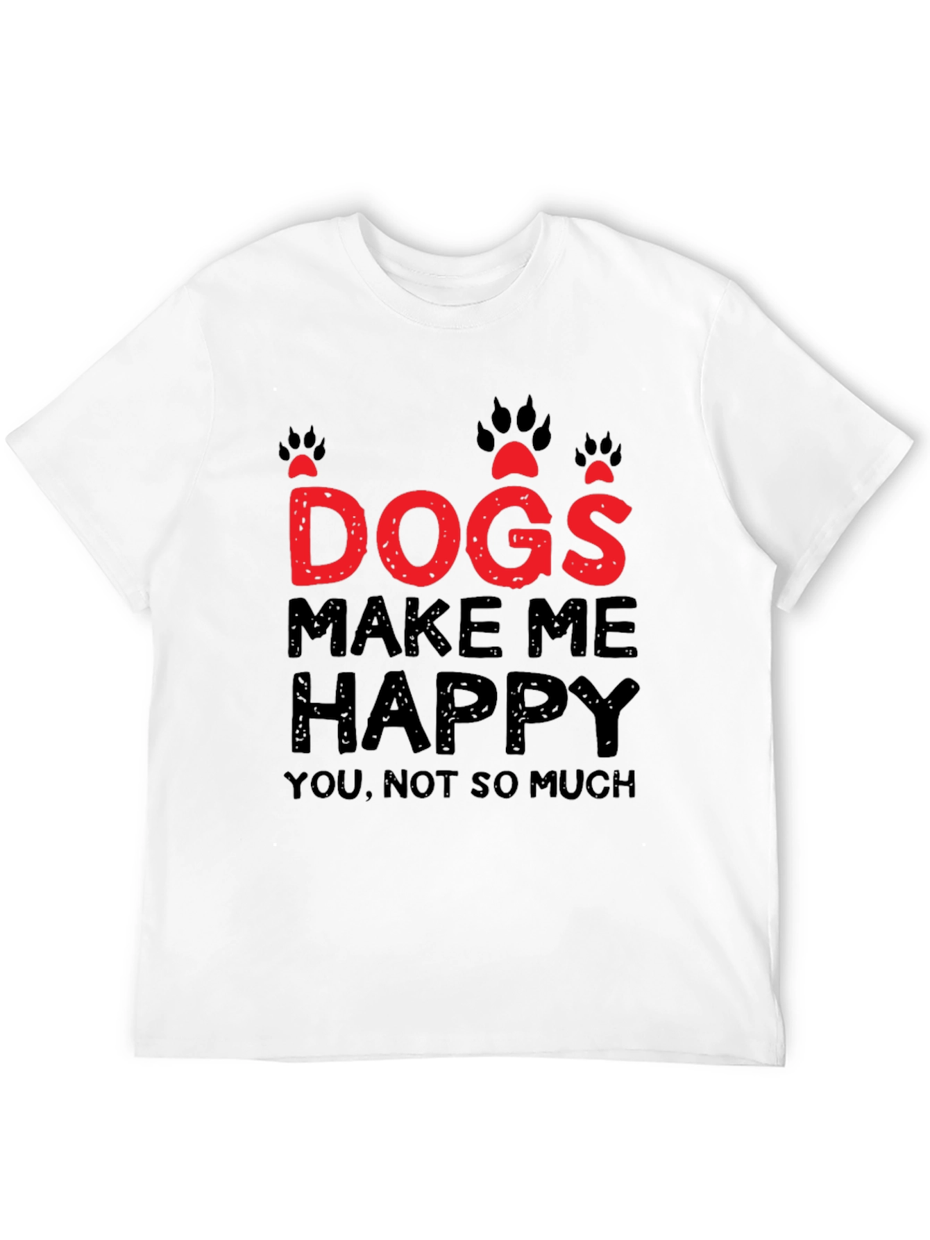 Dogs Make Me Happy Graphic T-Shirt