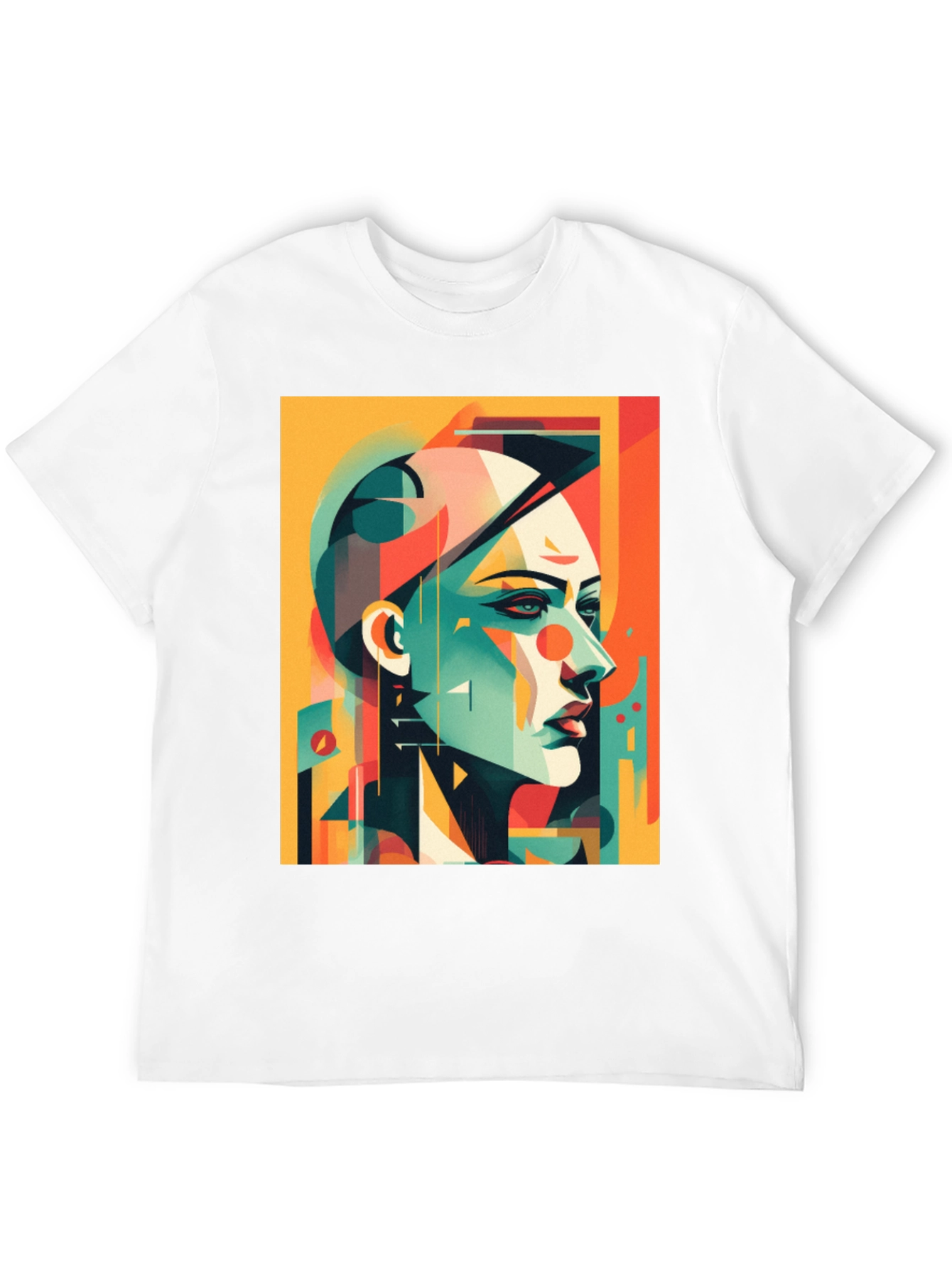 Abstract Geometric Portrait T-Shirt