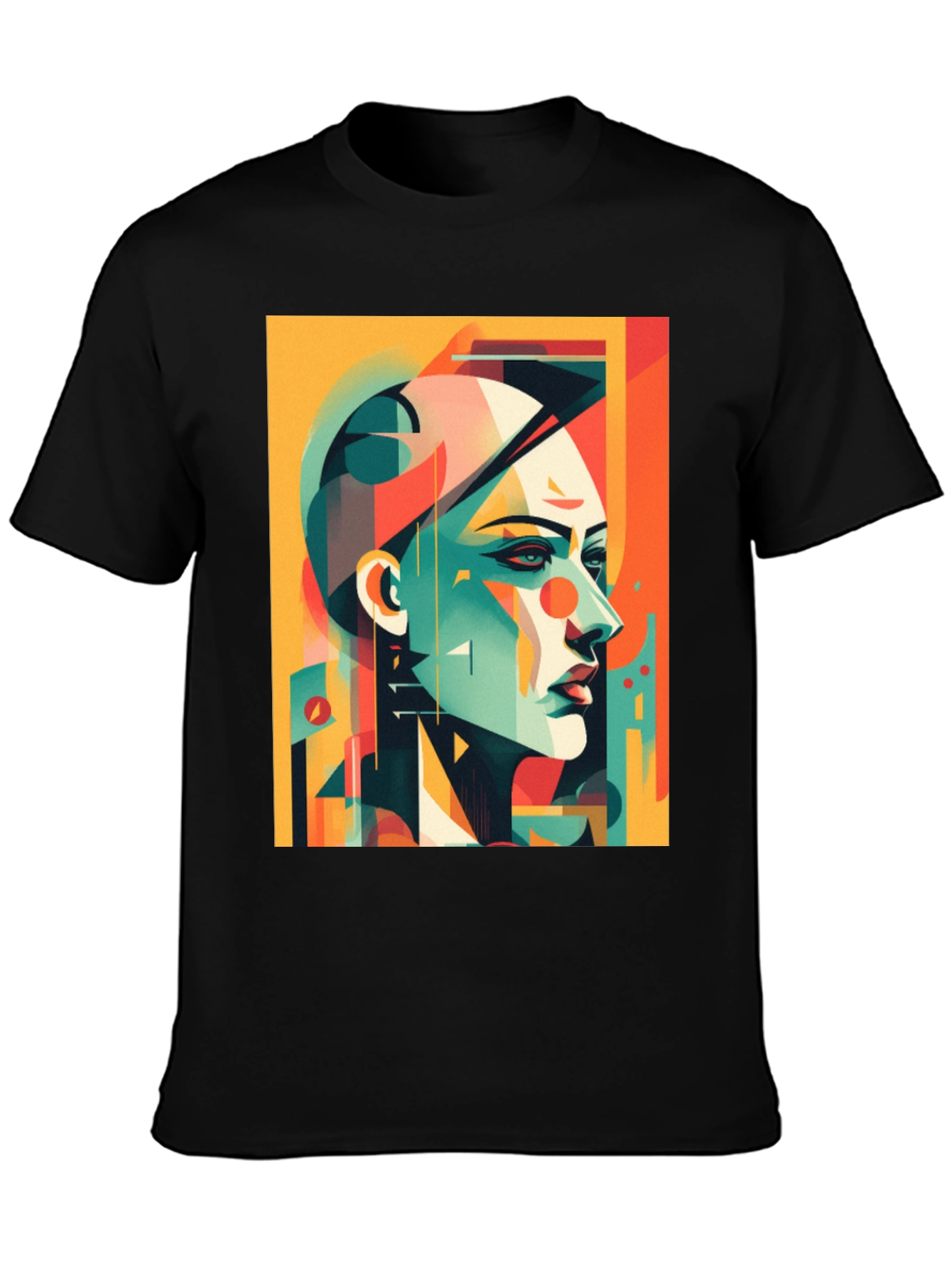 Abstract Geometric Portrait T-Shirt