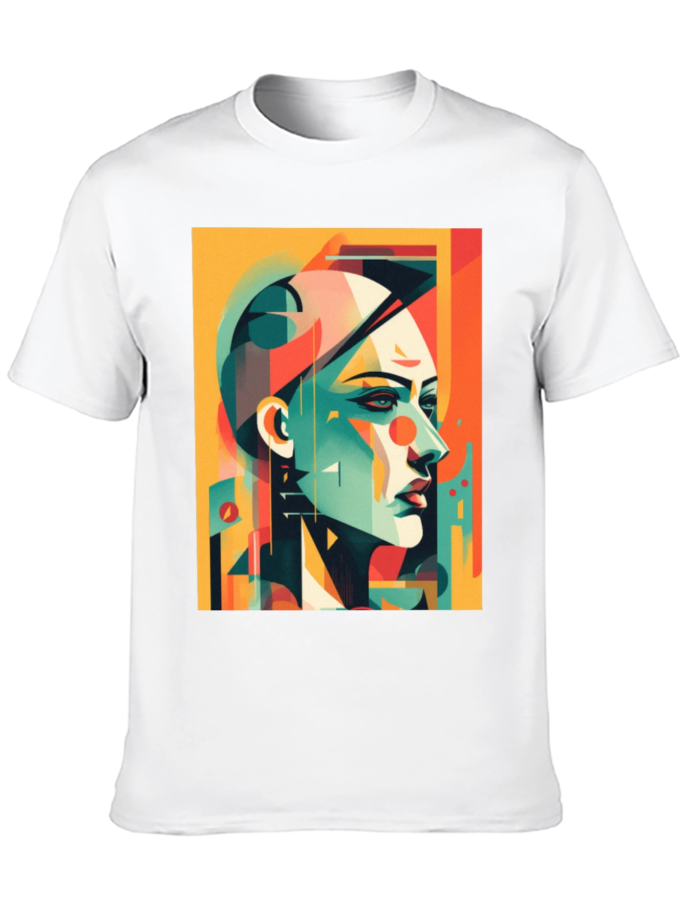 Abstract Geometric Portrait T-Shirt