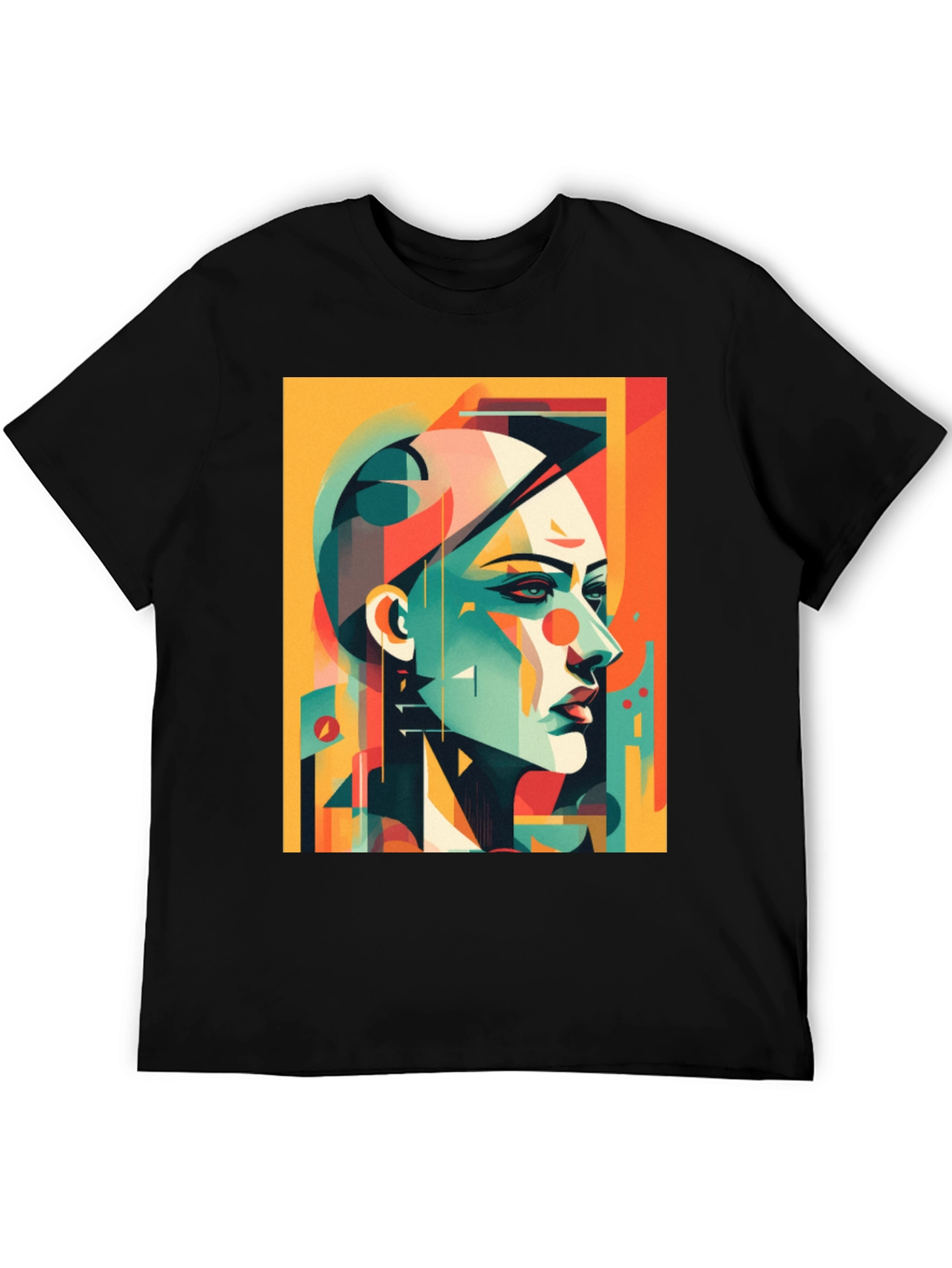 Abstract Geometric Portrait T-Shirt