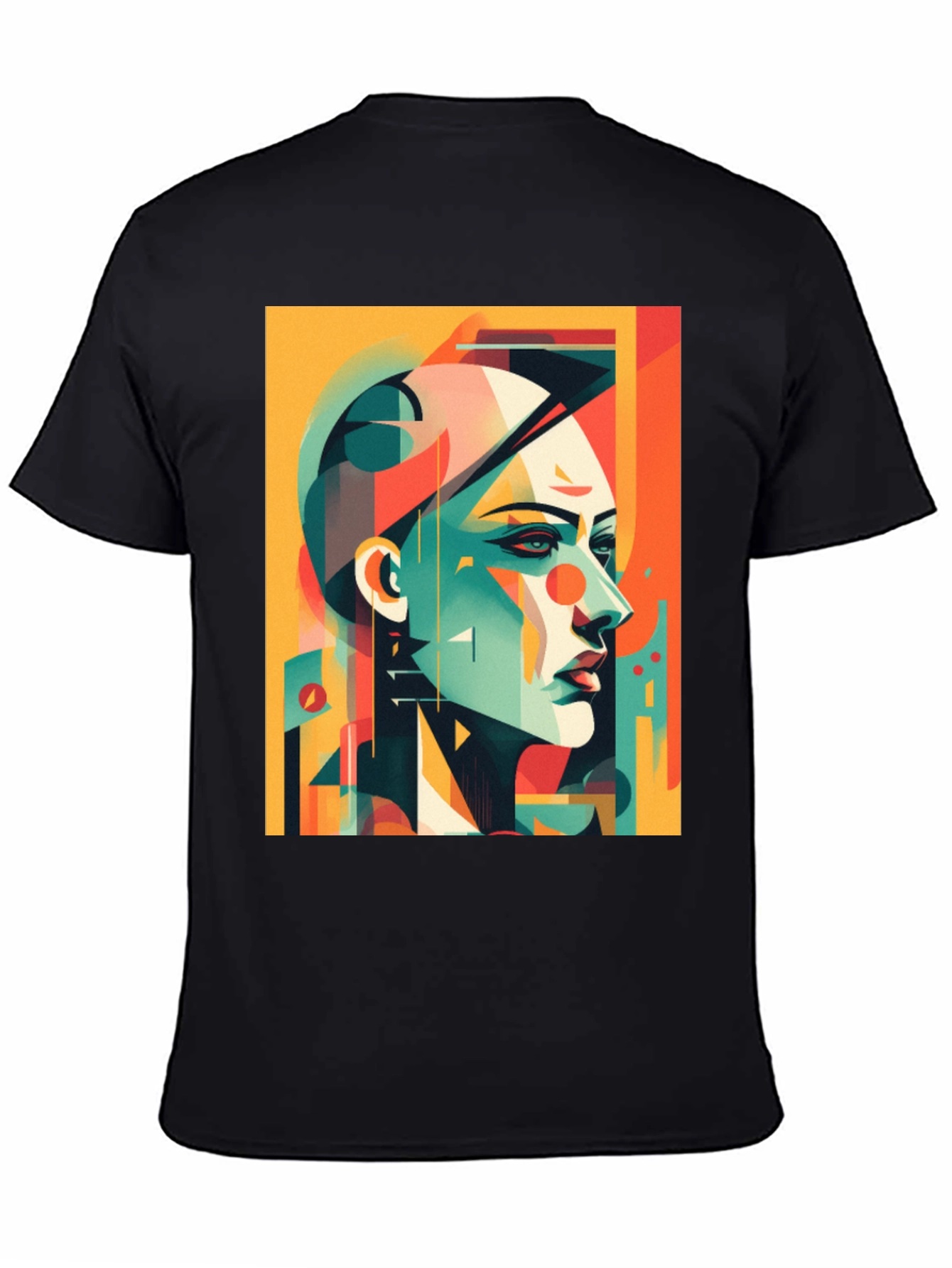 Abstract Geometric Portrait T-Shirt