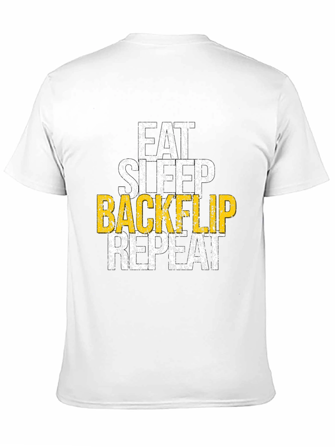 Eat Sleep Backflip Repeat Graphic Tee - Black