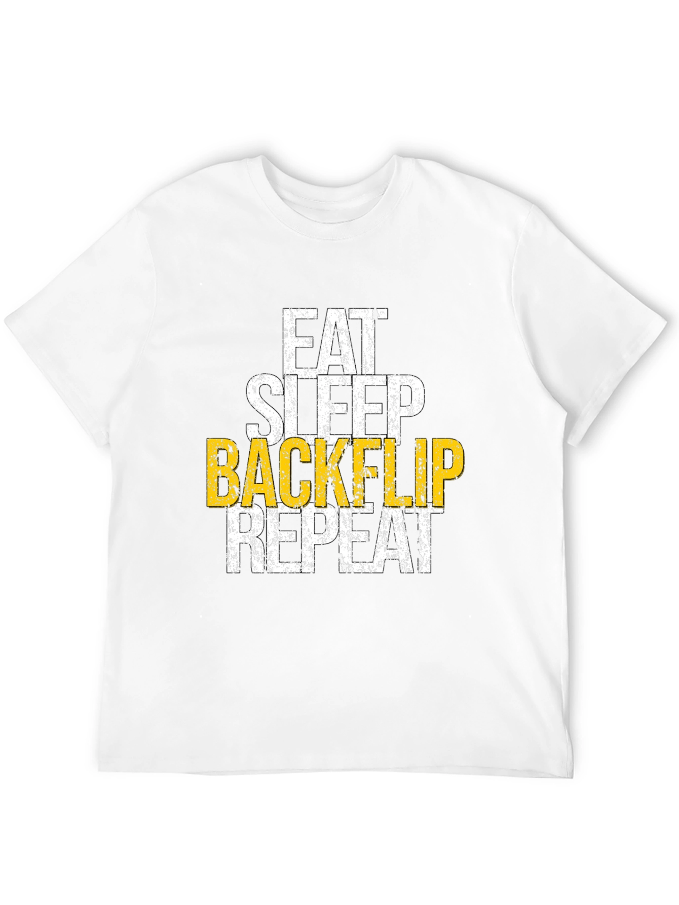 Eat Sleep Backflip Repeat Graphic Tee - Black