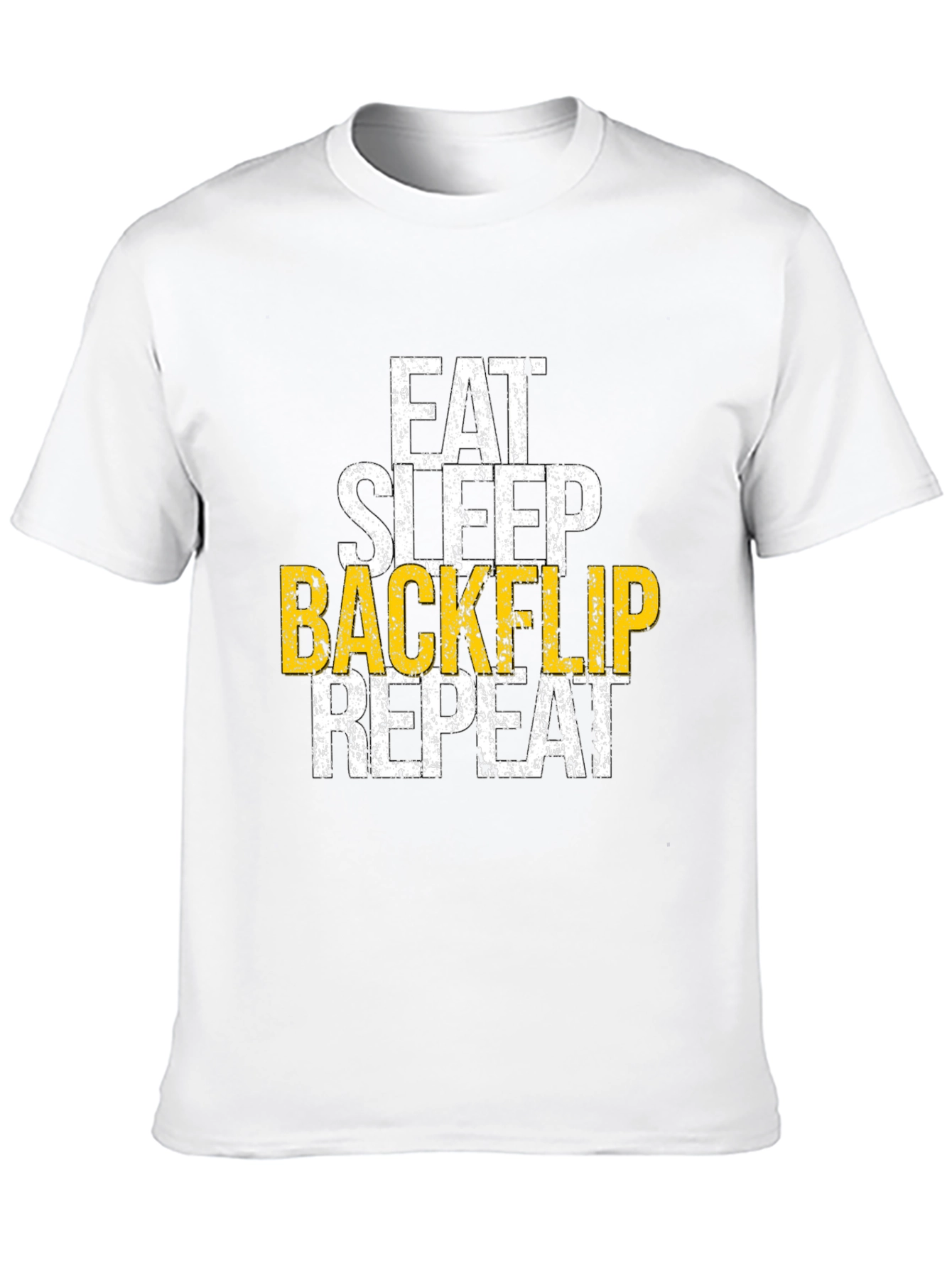 Eat Sleep Backflip Repeat Graphic Tee - Black