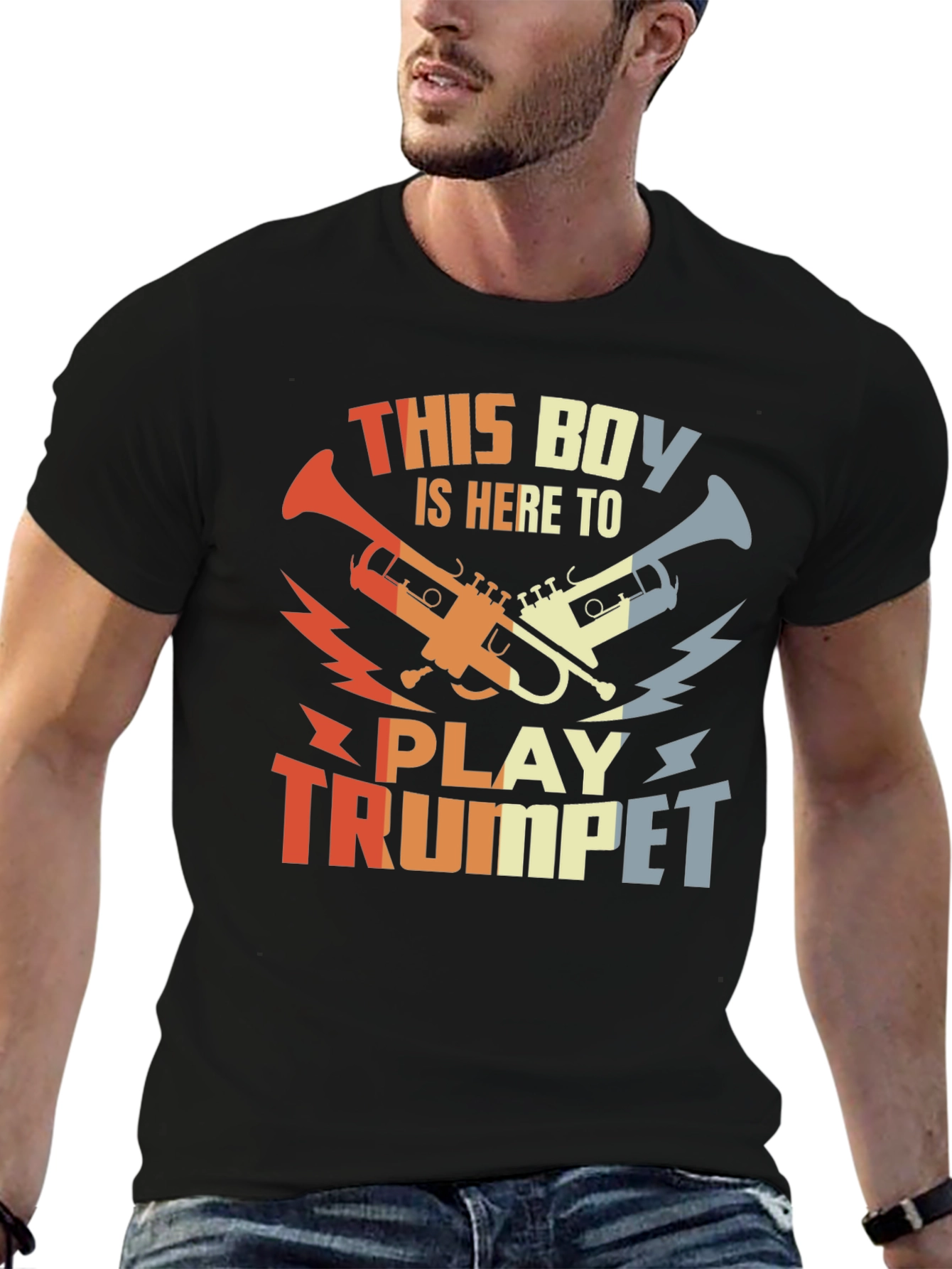 This Boy Plays Trumpet T-Shirt - Retro Music Tee