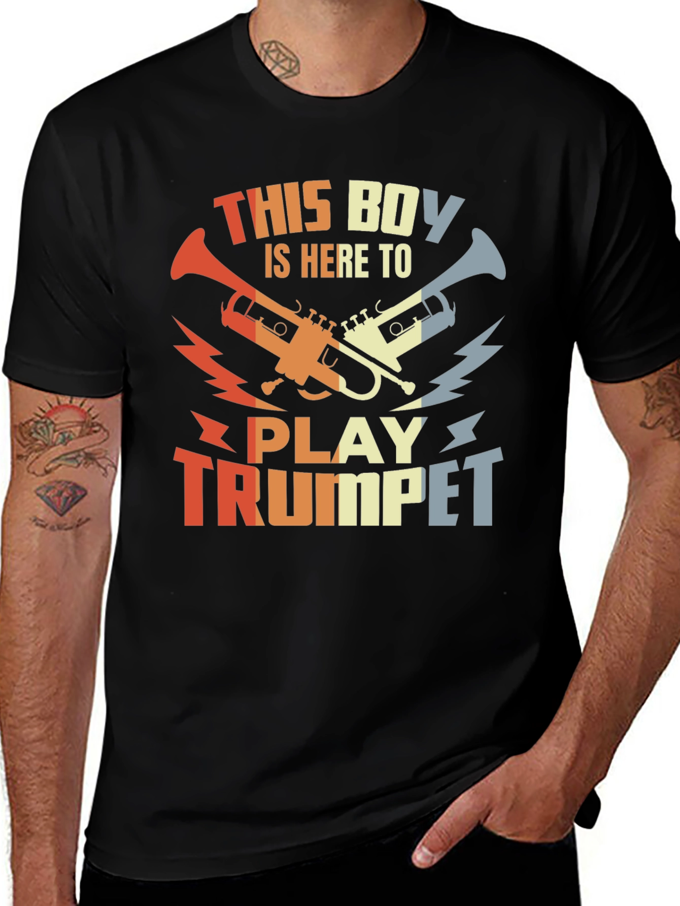 This Boy Plays Trumpet T-Shirt - Retro Music Tee