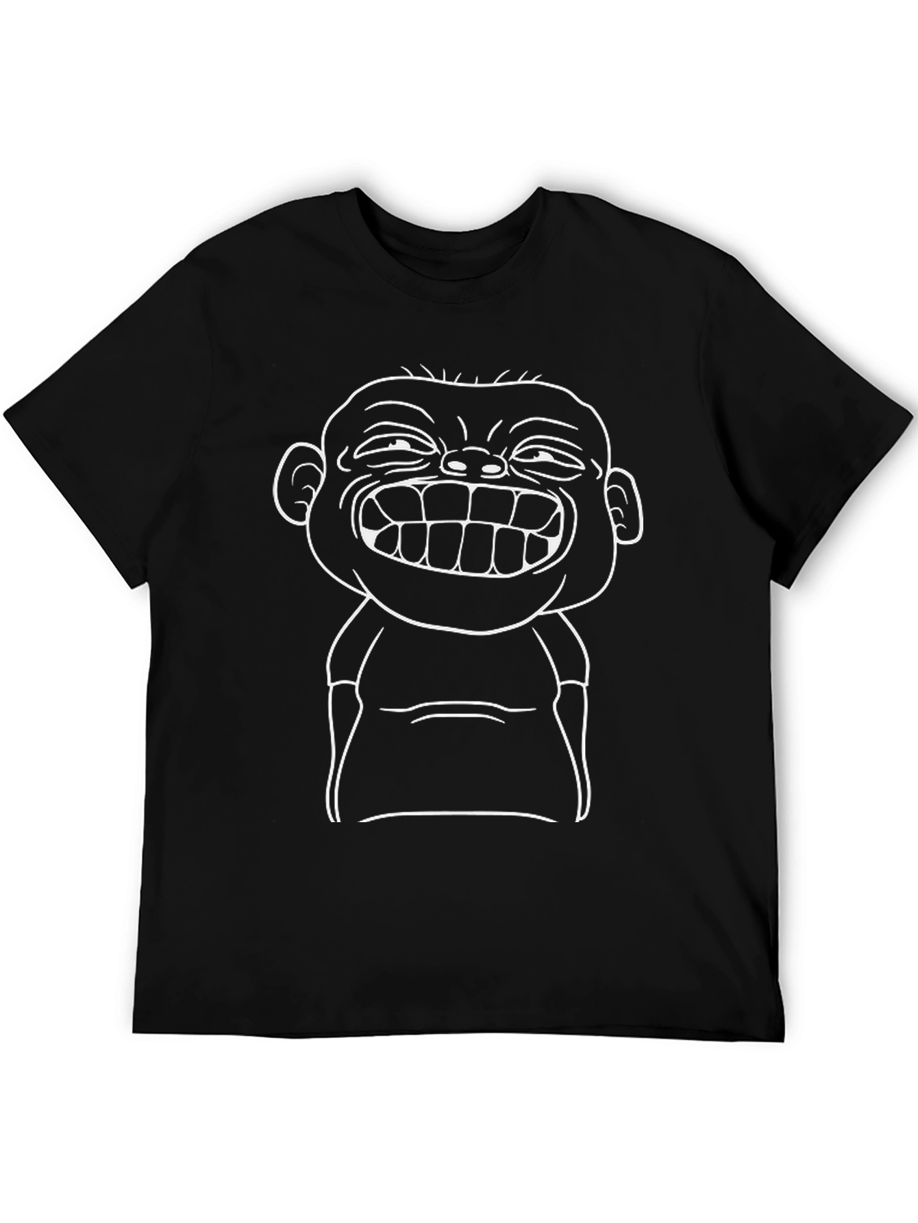 Funny Cartoon Graphic Print Black T-Shirt
