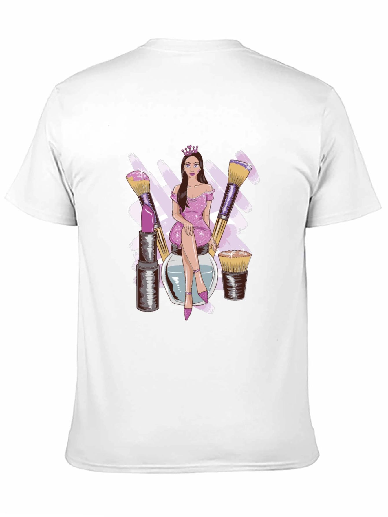 Makeup Queen Graphic Tee - Stylish Black T-Shirt